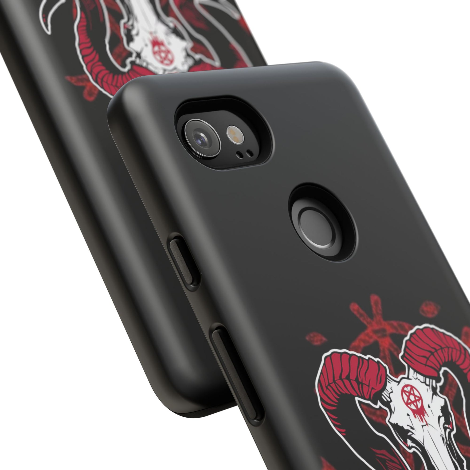 Tough Cases: Dark Aesthetic Phone Case, Gothic Phone Cover, Unique Gift for Him, Occult Design, Animal Skull Artwork, Halloween Decor