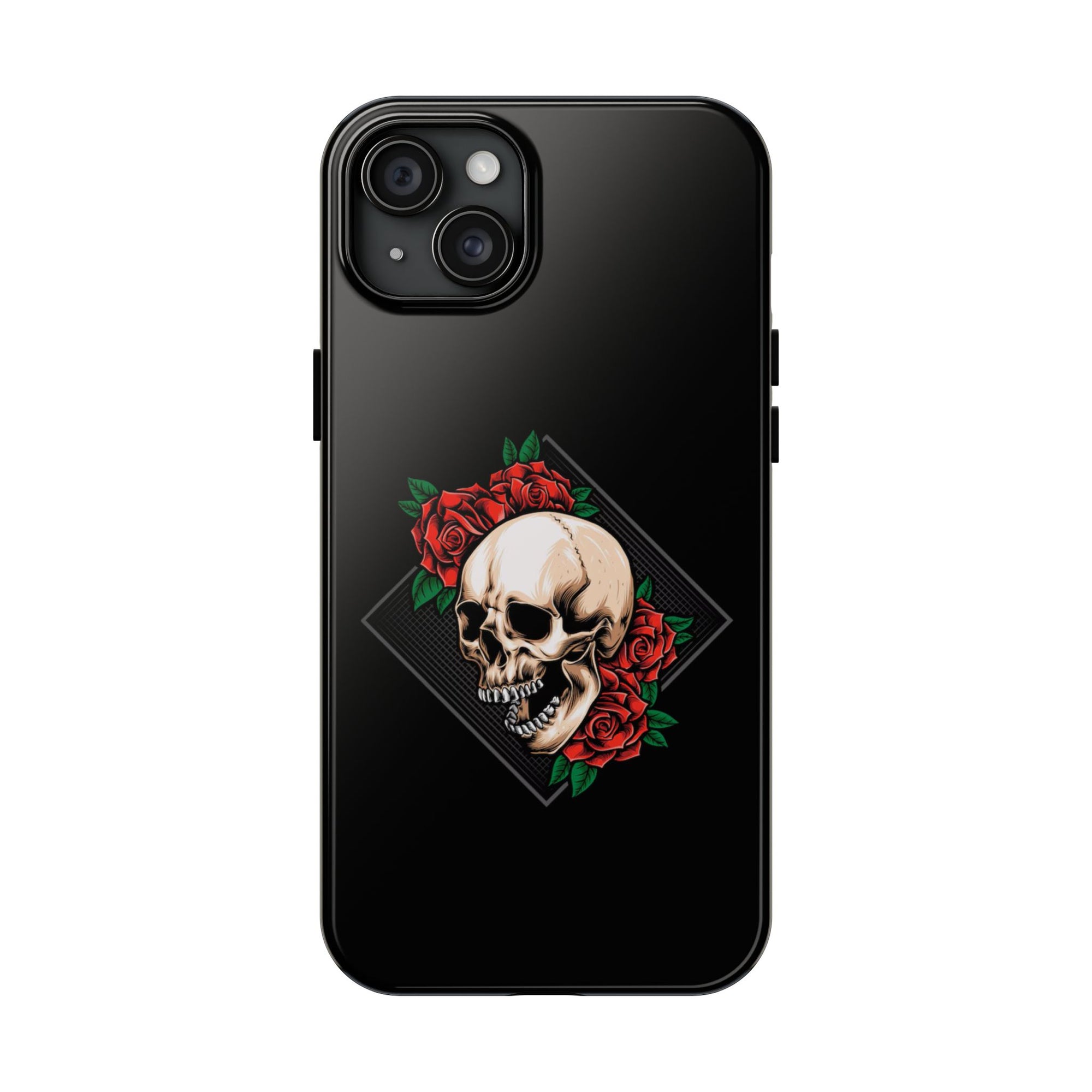 Tough Phone Cases with Skull and Roses Design | Edgy Protection, iPhone & Android Covers, Gothic Gifts, Unique Phone Accessories