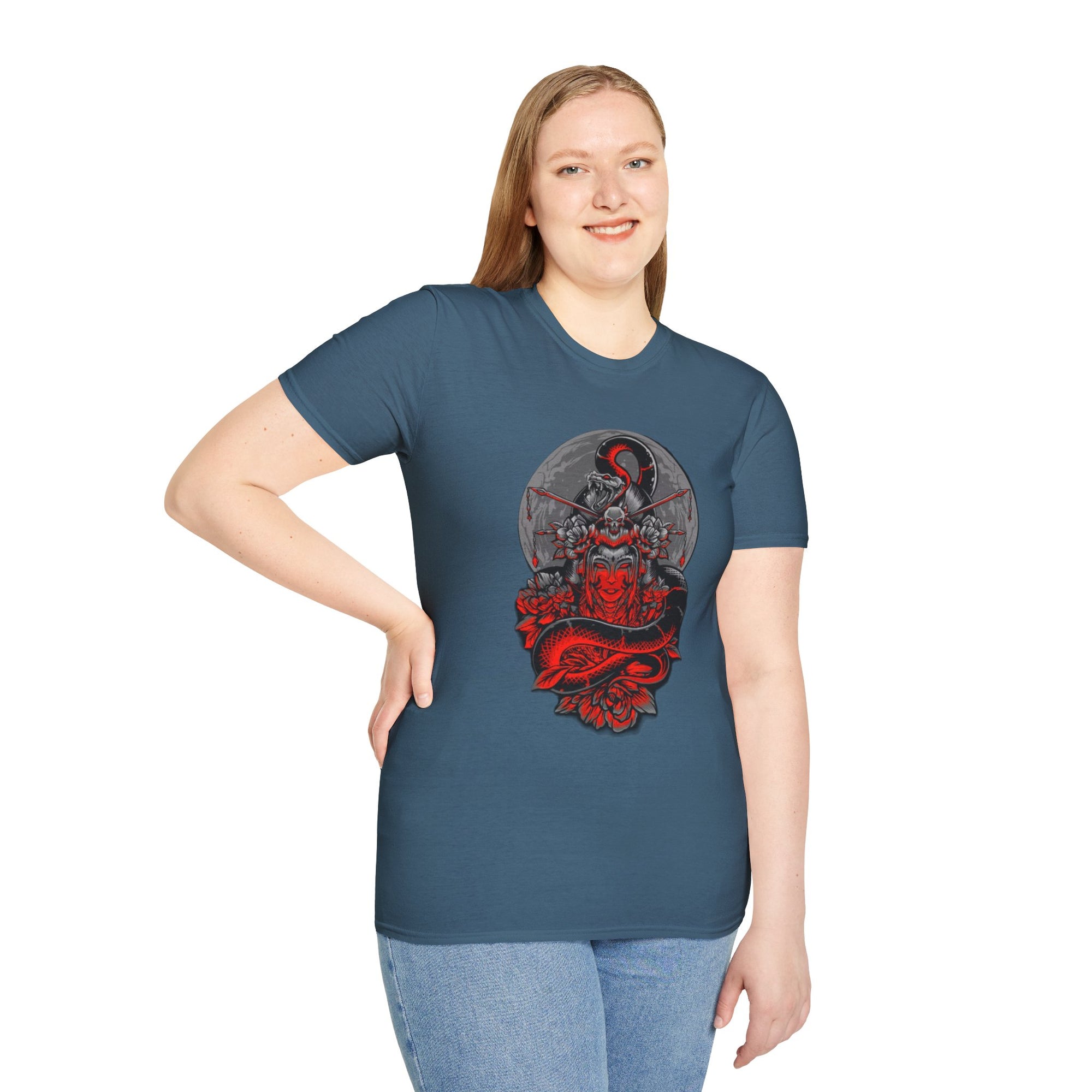 Warrior Spirit Unisex Softstyle T-Shirt, Graphic Tee, Trendy Streetwear, Gifts for Him, Casual Wear, Unique Design