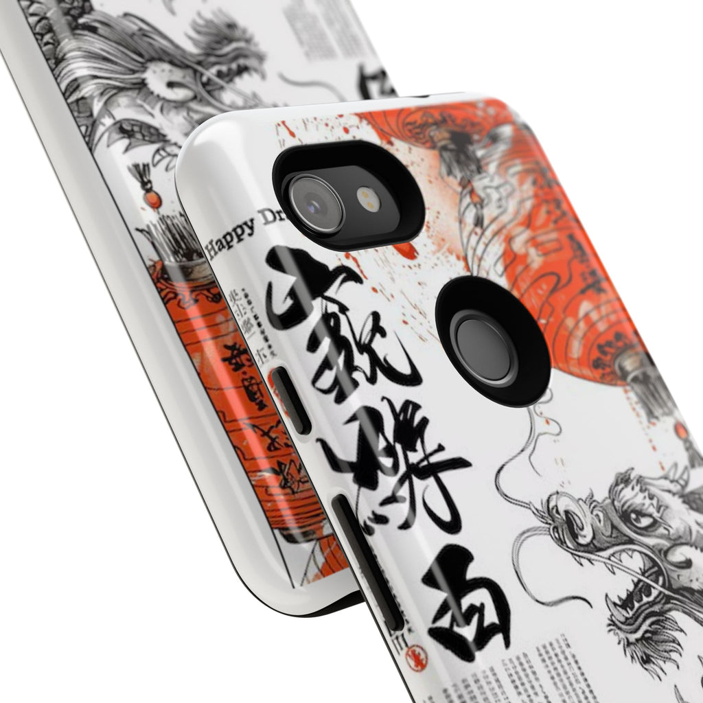 Dragon Design Phone Case, Tough Cases with Chinese Art for Unique Style, Gift for Art Lovers, Phone Protection, Trendy Accessories