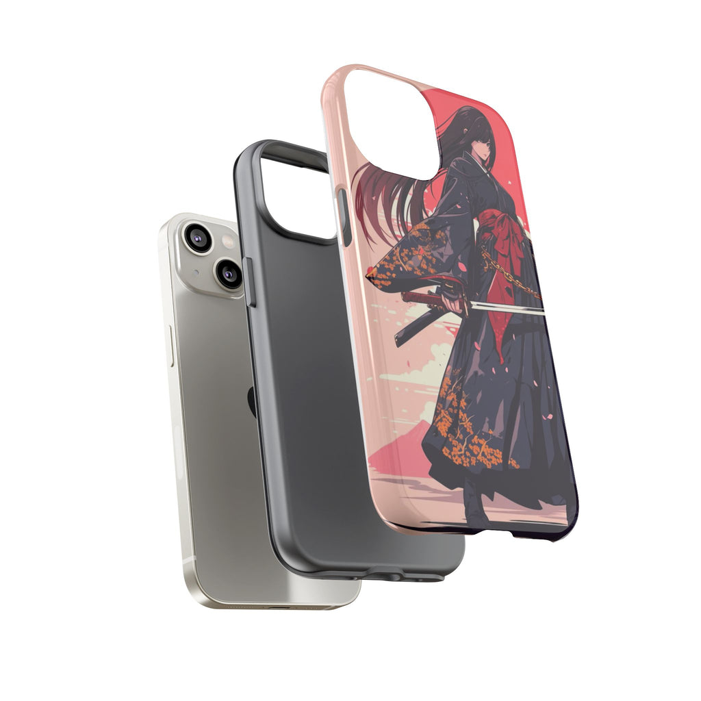 Stylish Phone Case with Warrior Design, Tough Phone Cover for Anime Lovers, Gift for Gamers, Cute Phone Accessories, Unique Tech Gifts