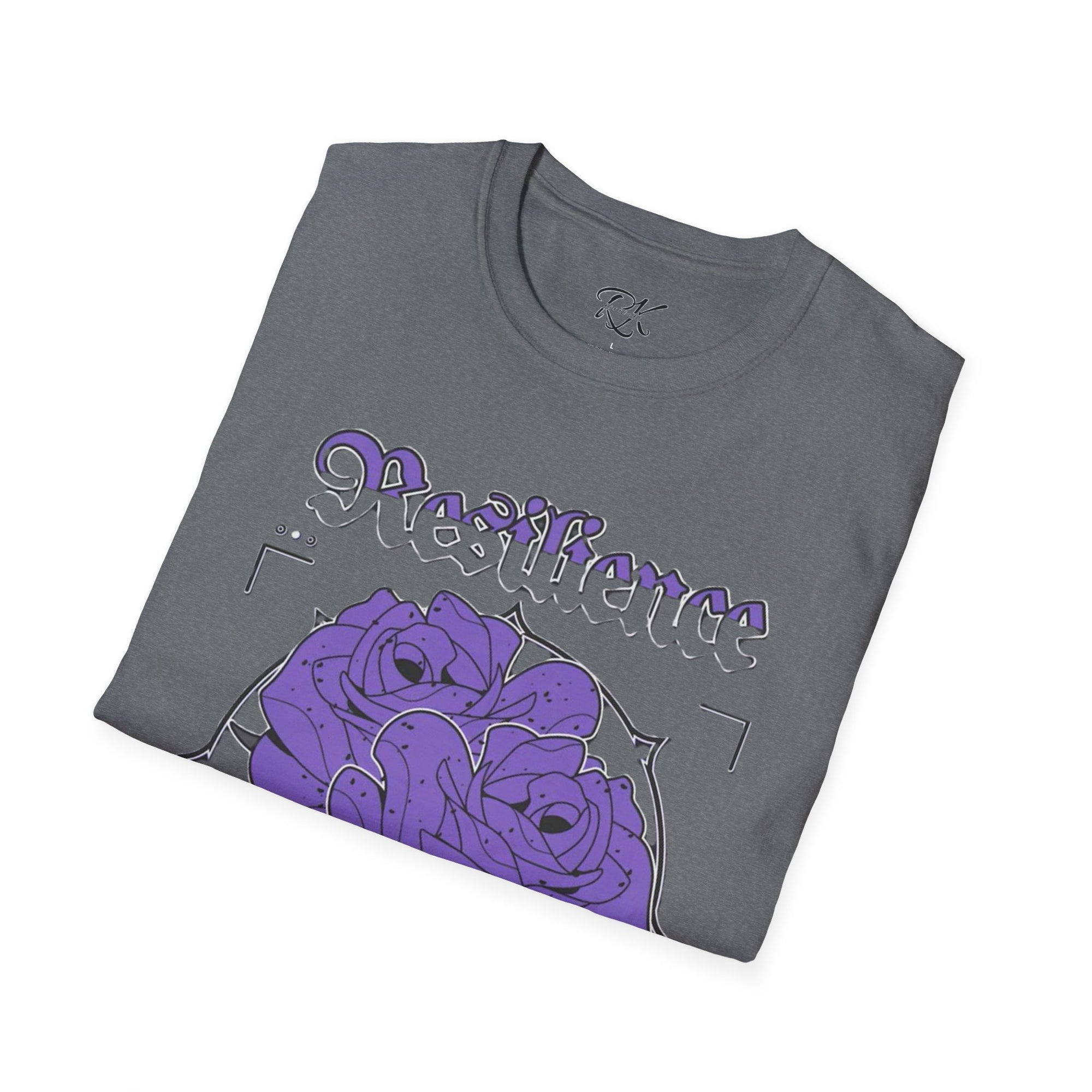 Purple Rose Graphic T-Shirt, Soft Stylish Tee, Unisex Floral Apparel, Gift for Her, Spring Outfit Idea, Vintage Aesthetic Top