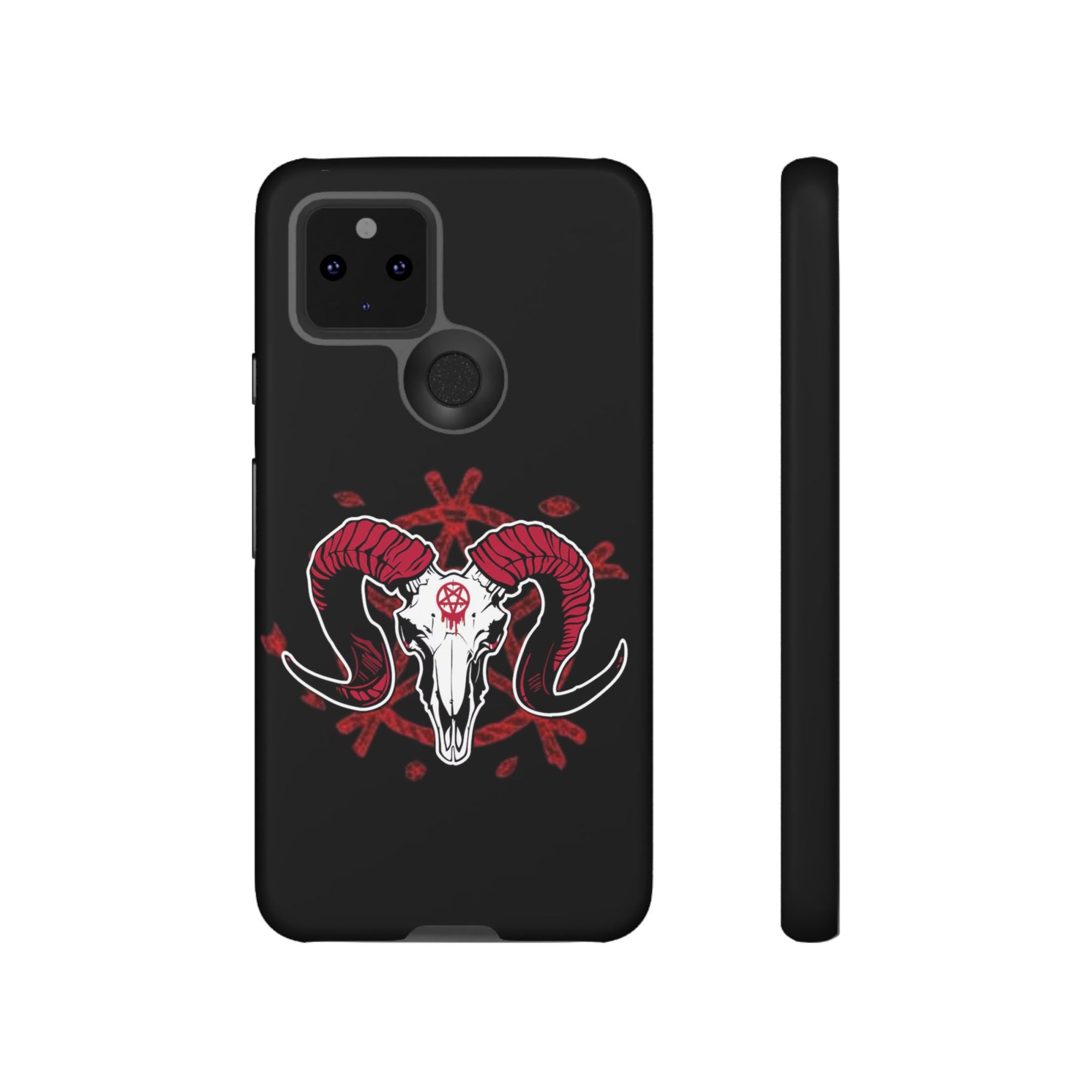 Tough Cases: Dark Aesthetic Phone Case, Gothic Phone Cover, Unique Gift for Him, Occult Design, Animal Skull Artwork, Halloween Decor