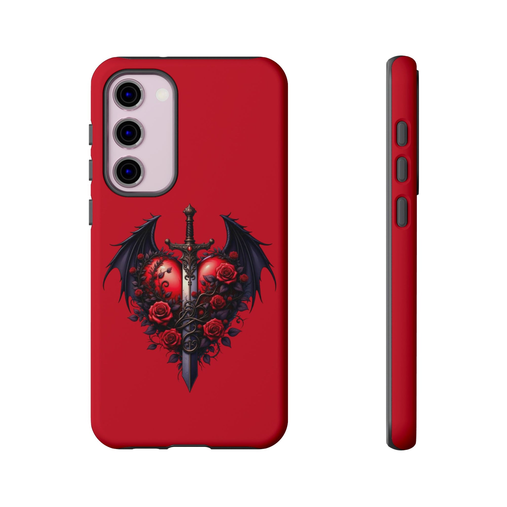 Tough Cases - Gothic Heart Phone Case, Edgy Accessories for Him, Unique Gifts for Her, Valentine's Day, Birthday, Artsy Phone Cover