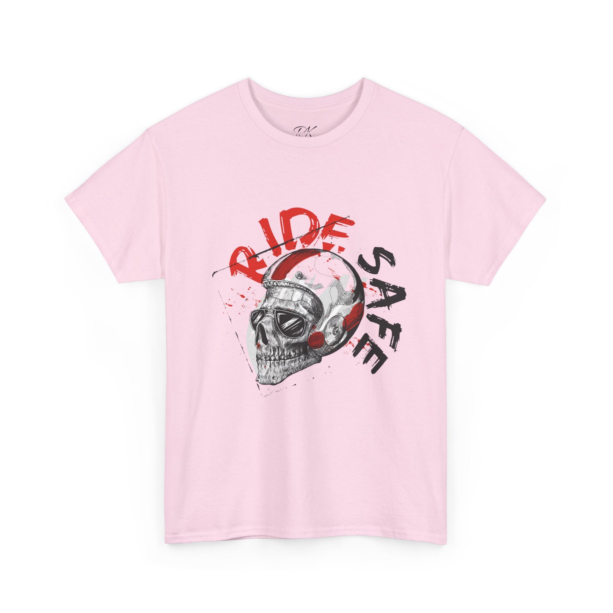 Skull Themed Ride Safe Tee, Unisex Heavy Cotton T-Shirt, Motorcycle Tee, Biker Apparel, Gift for Riders, Casual Wear