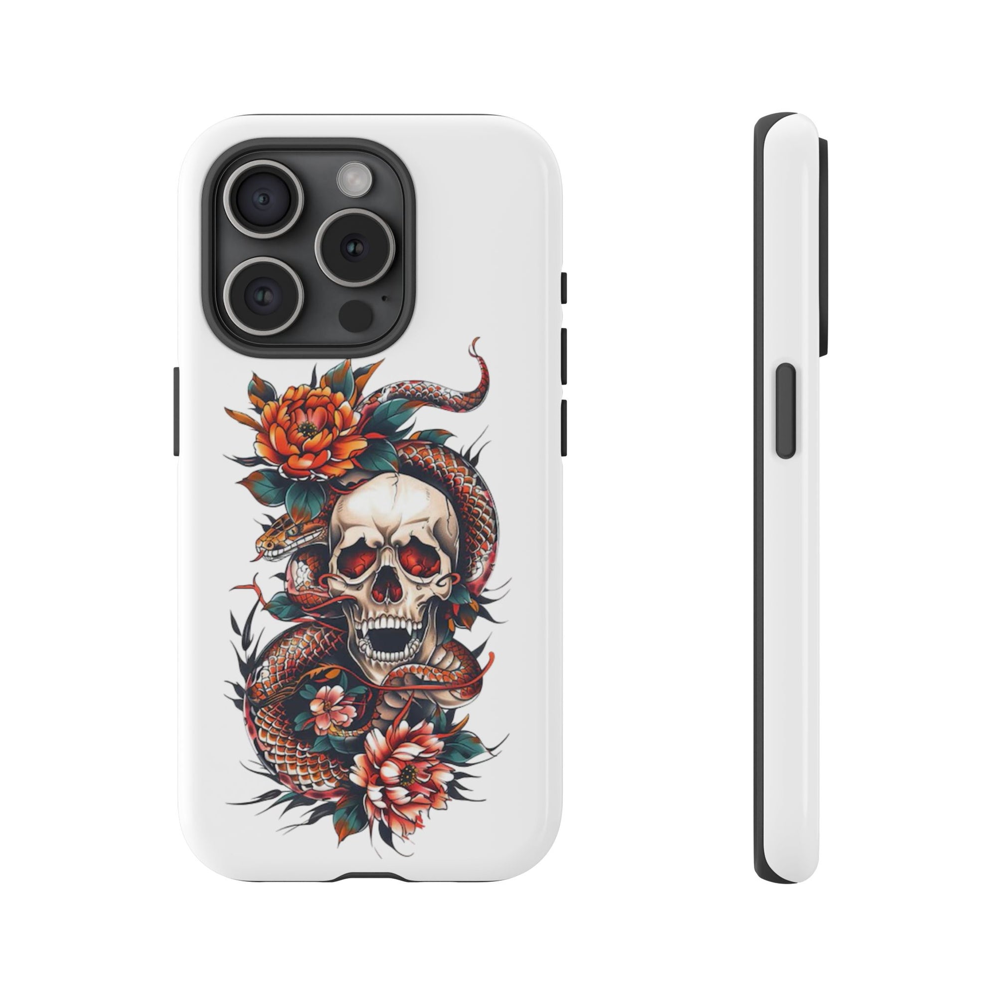 Tough Cases: Skull and Snake Phone Cases, Edgy Accessories, Alternative Fashion, Quirky Gift Ideas, Gothic Style