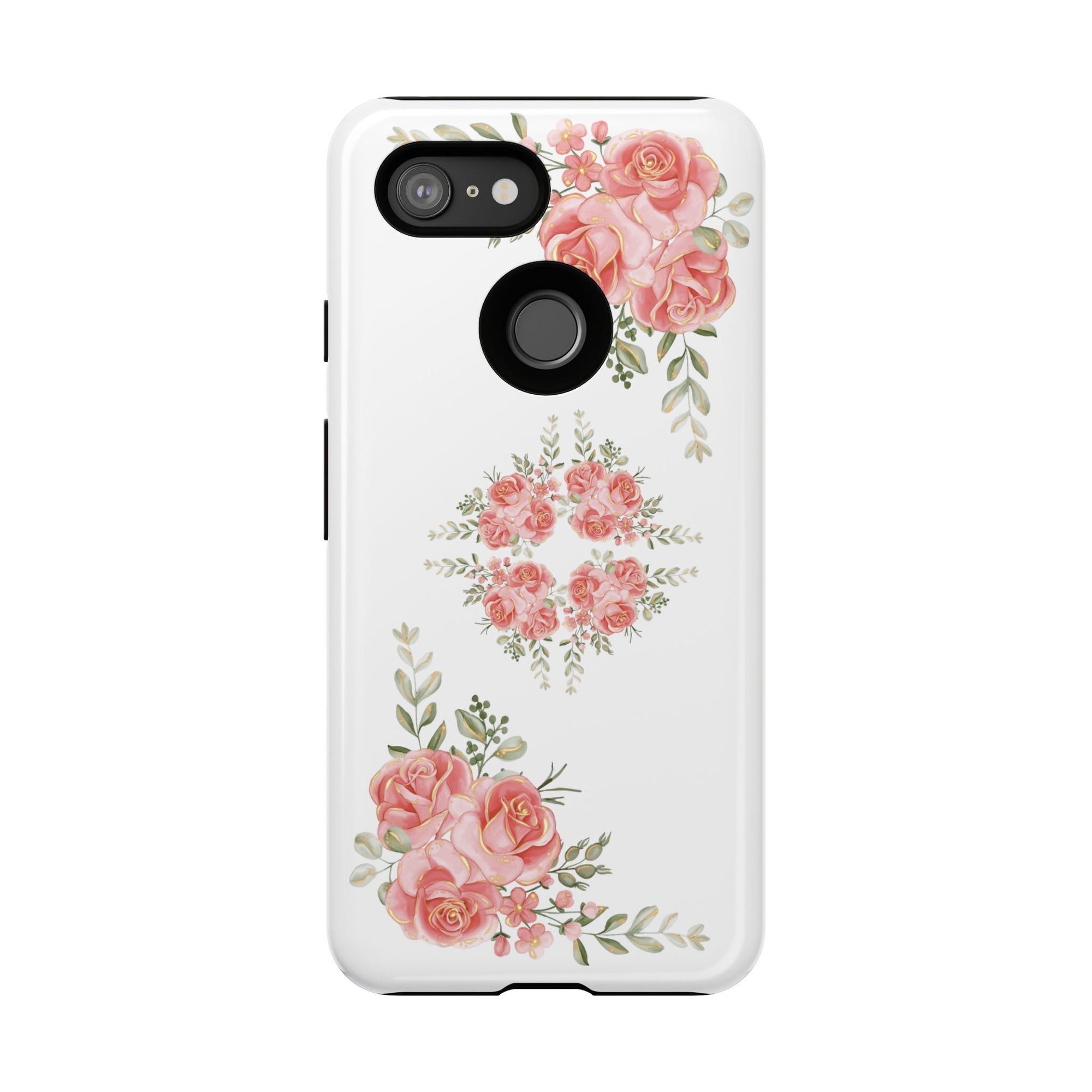 Floral Phone Case, Tough iPhone Case, Rose Design Case, Gift for Her, Floral Phone Cover