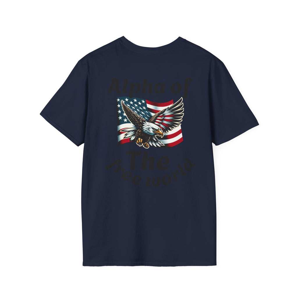 Patriotic Graphic T-Shirt, Unisex Softstyle Tee, Independence Day Gift, Freedom Apparel, Americana Clothing