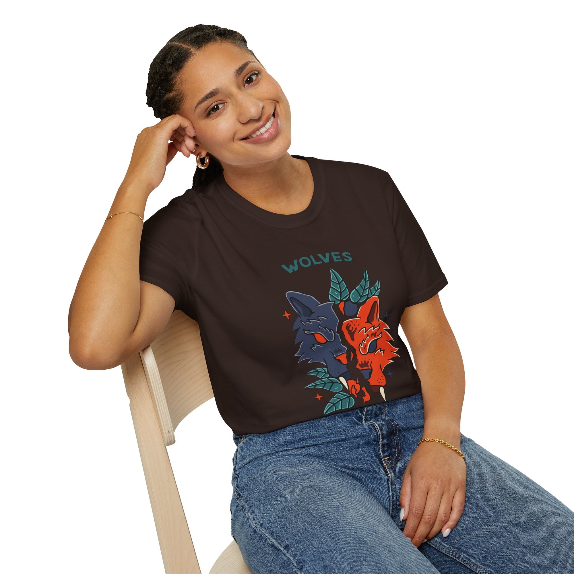 Wolf Graphic Unisex T-Shirt, Nature Lovers Tee, Gift for Animal Enthusiasts, Casual Wear, Eco-Friendly Fashion