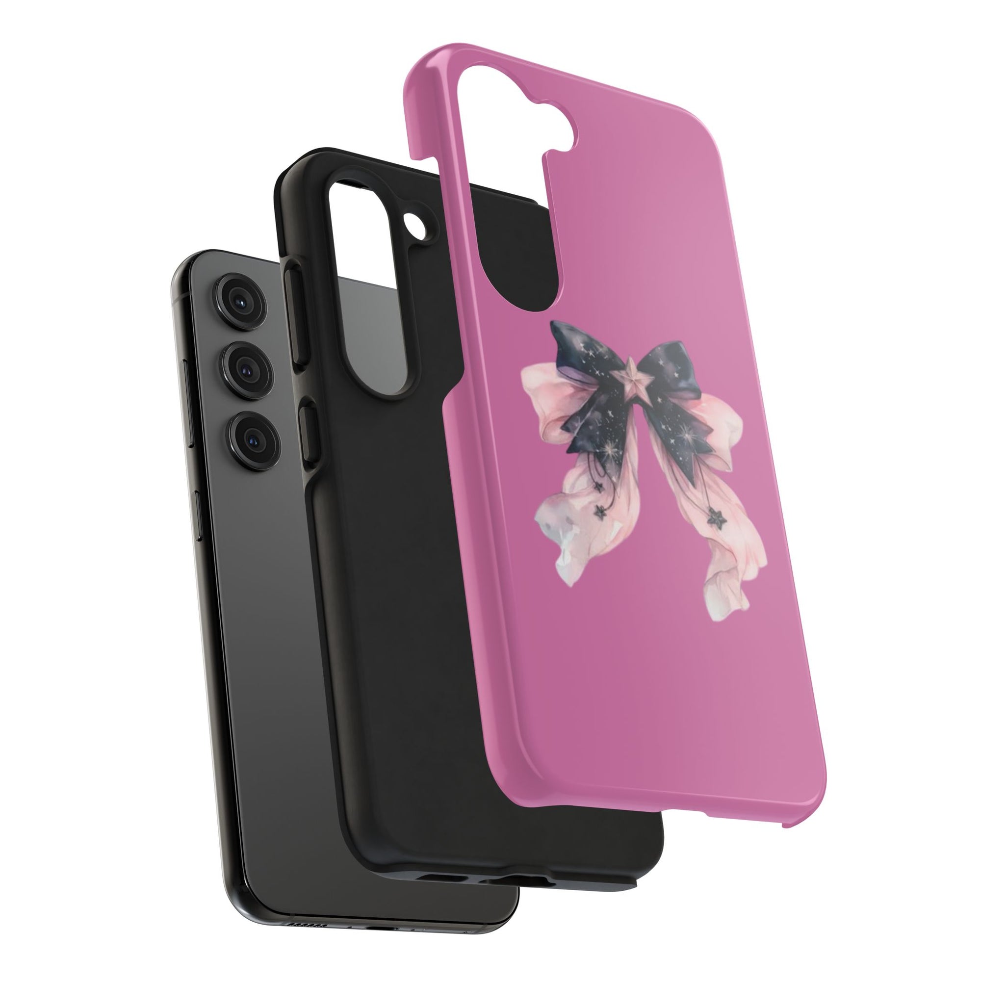 Pink Ribbon Tough Phone Cases, Galaxy Phone Covers, Chic Phone Protection, Ideal Gift for Her, Stylish Tech Accessories