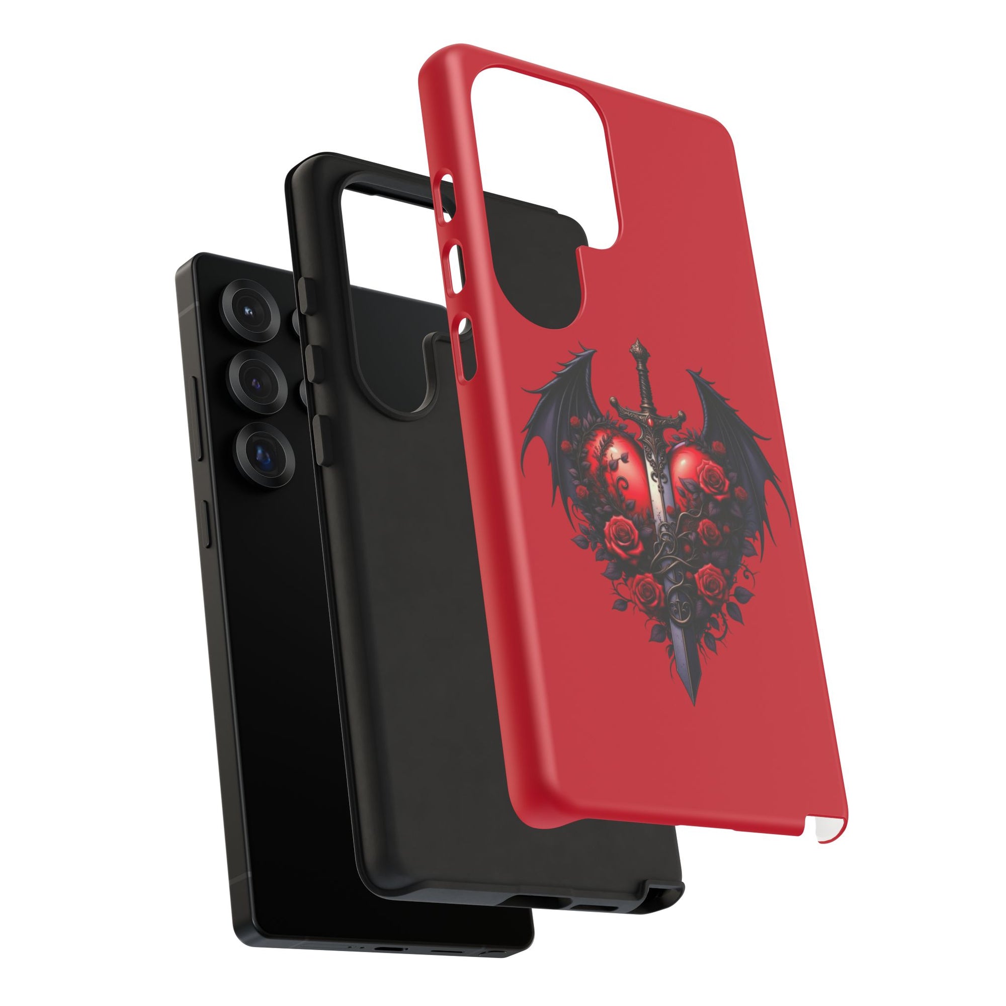 Tough Cases - Gothic Heart Phone Case, Edgy Accessories for Him, Unique Gifts for Her, Valentine's Day, Birthday, Artsy Phone Cover
