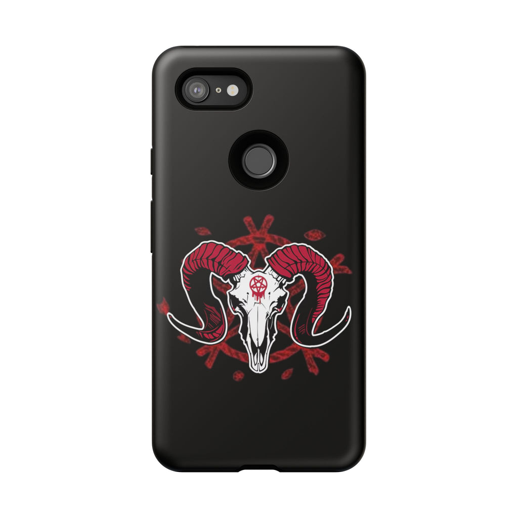 Tough Cases: Dark Aesthetic Phone Case, Gothic Phone Cover, Unique Gift for Him, Occult Design, Animal Skull Artwork, Halloween Decor