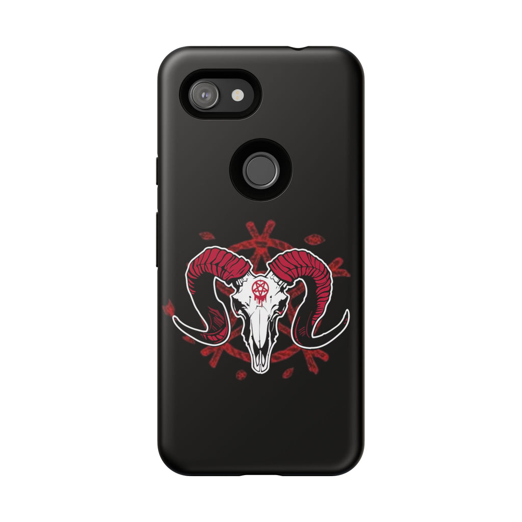 Tough Cases: Dark Aesthetic Phone Case, Gothic Phone Cover, Unique Gift for Him, Occult Design, Animal Skull Artwork, Halloween Decor