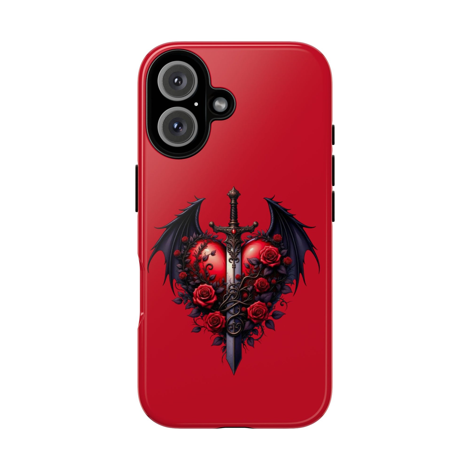 Tough Cases - Gothic Heart Phone Case, Edgy Accessories for Him, Unique Gifts for Her, Valentine's Day, Birthday, Artsy Phone Cover
