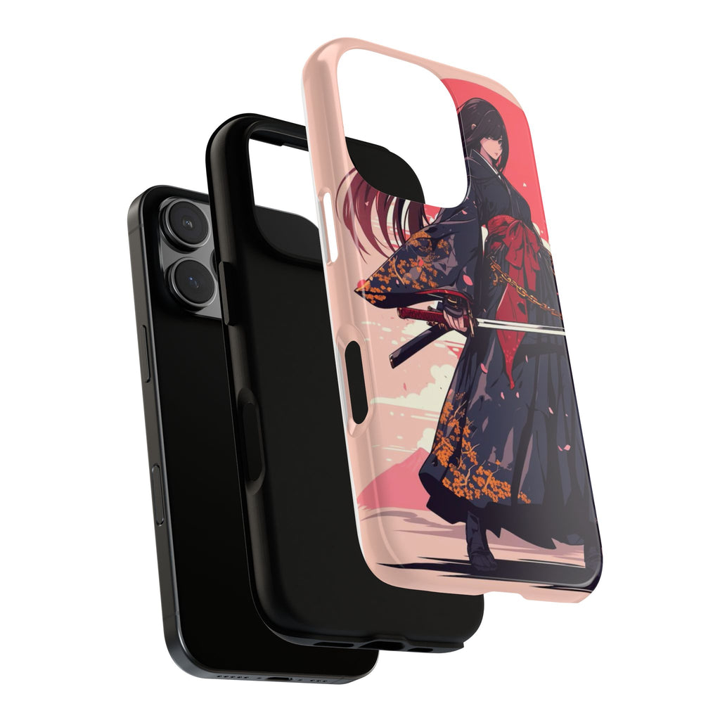 Stylish Phone Case with Warrior Design, Tough Phone Cover for Anime Lovers, Gift for Gamers, Cute Phone Accessories, Unique Tech Gifts