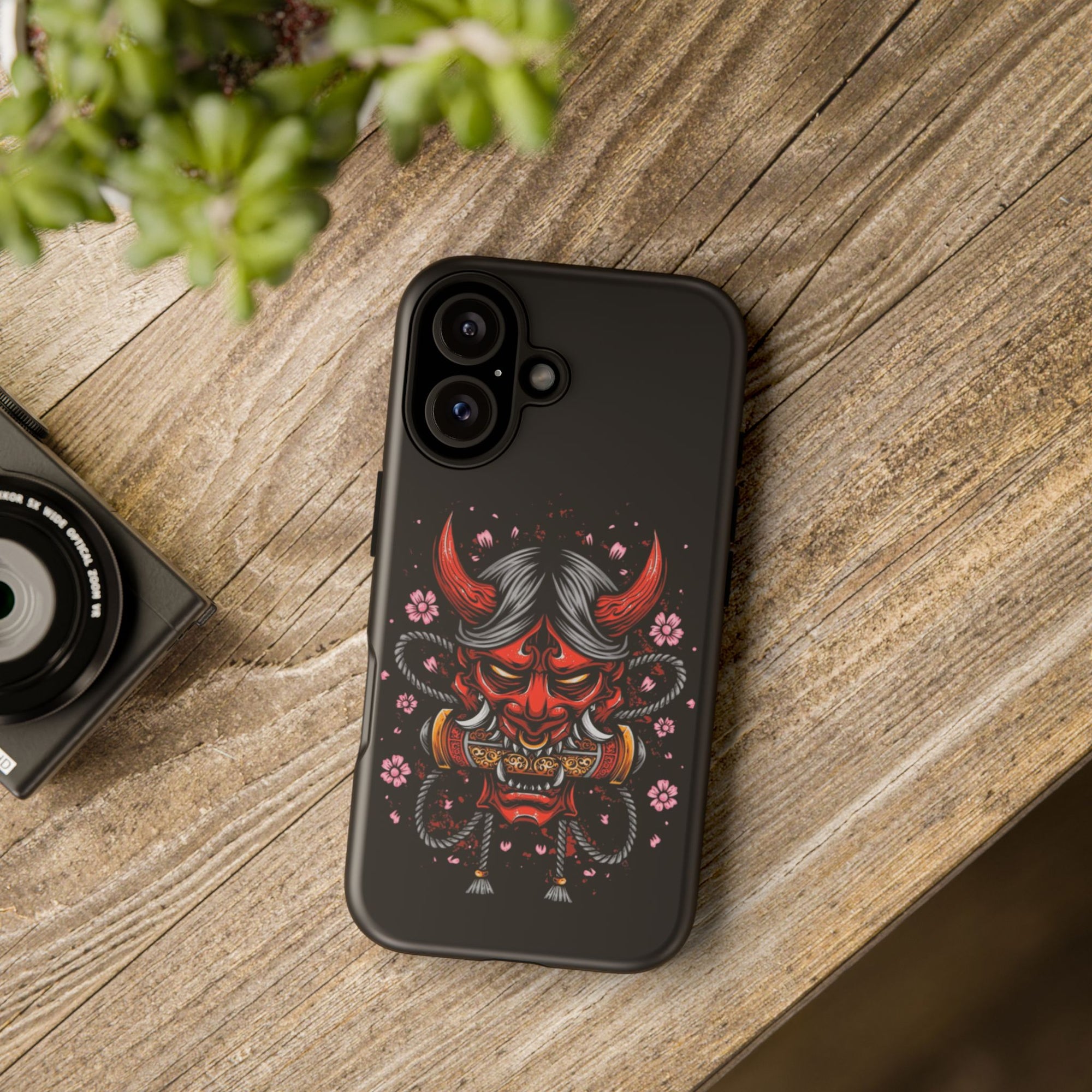 Tough Cases: Fierce Demon Phone Case, Edgy Phone Cover, Protect Your Device, Gift for Anime Fans, Unique Artwork Case