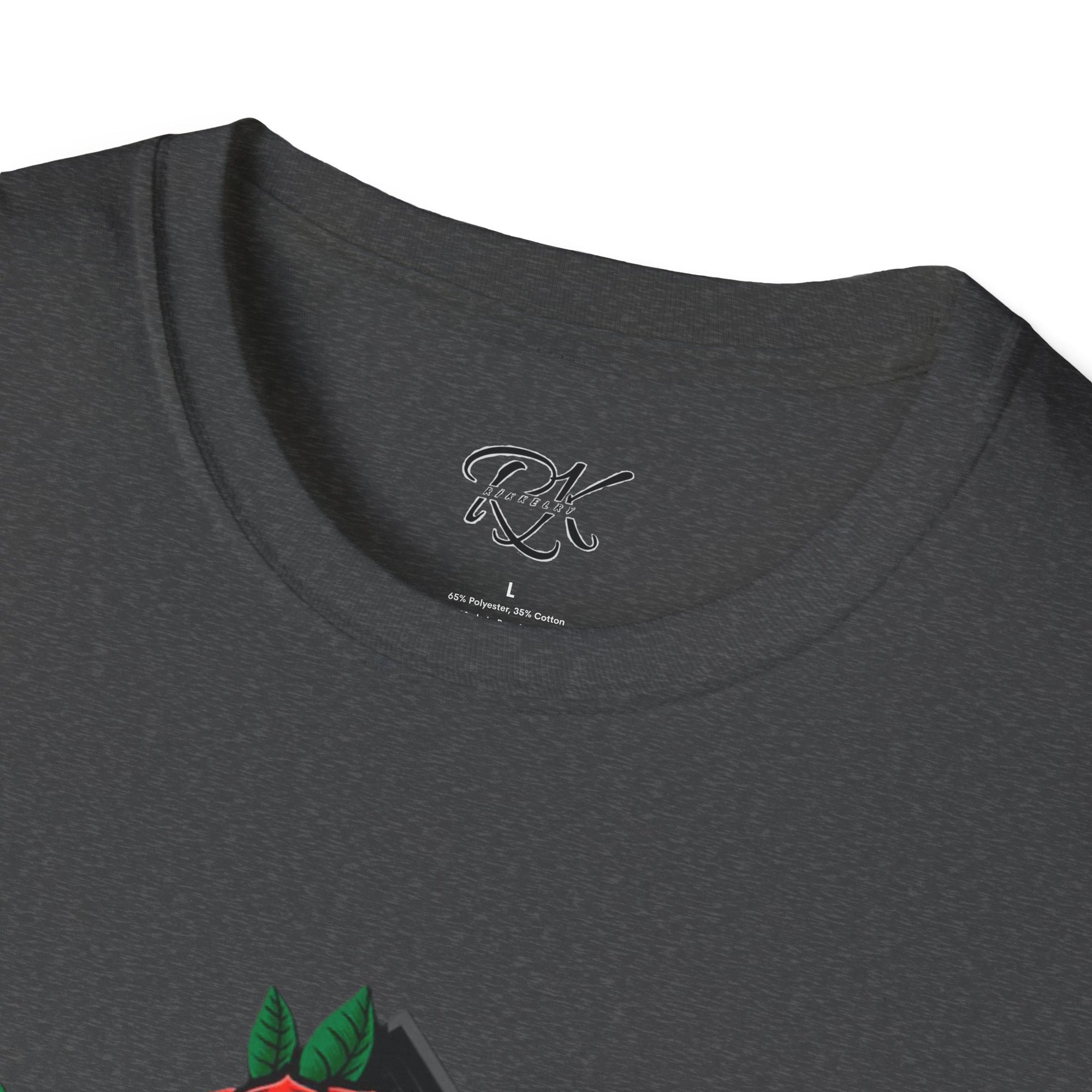 Skull and Roses T-Shirt | Edgy Unisex Softstyle Tee for Music Lovers, Halloween, Casual Wear, Gift Idea, Streetwear