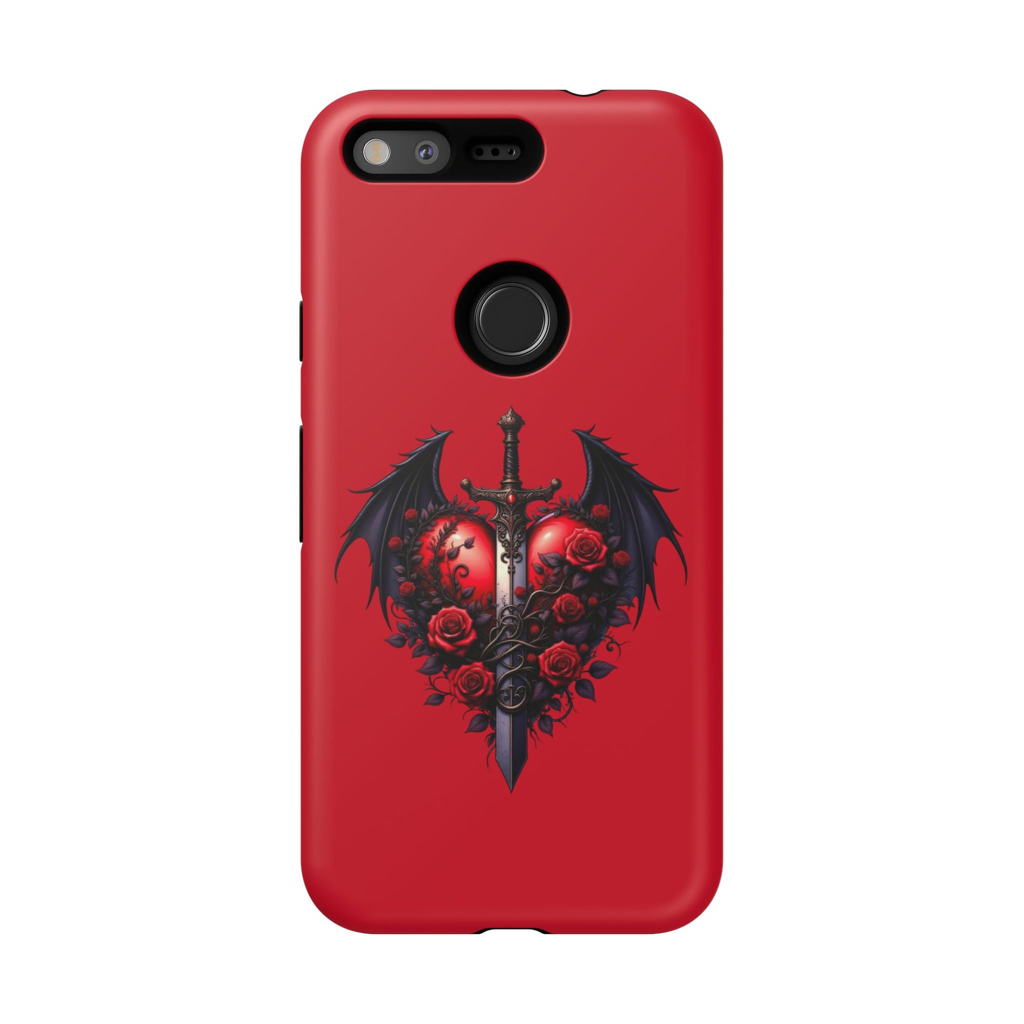 Tough Cases - Gothic Heart Phone Case, Edgy Accessories for Him, Unique Gifts for Her, Valentine's Day, Birthday, Artsy Phone Cover
