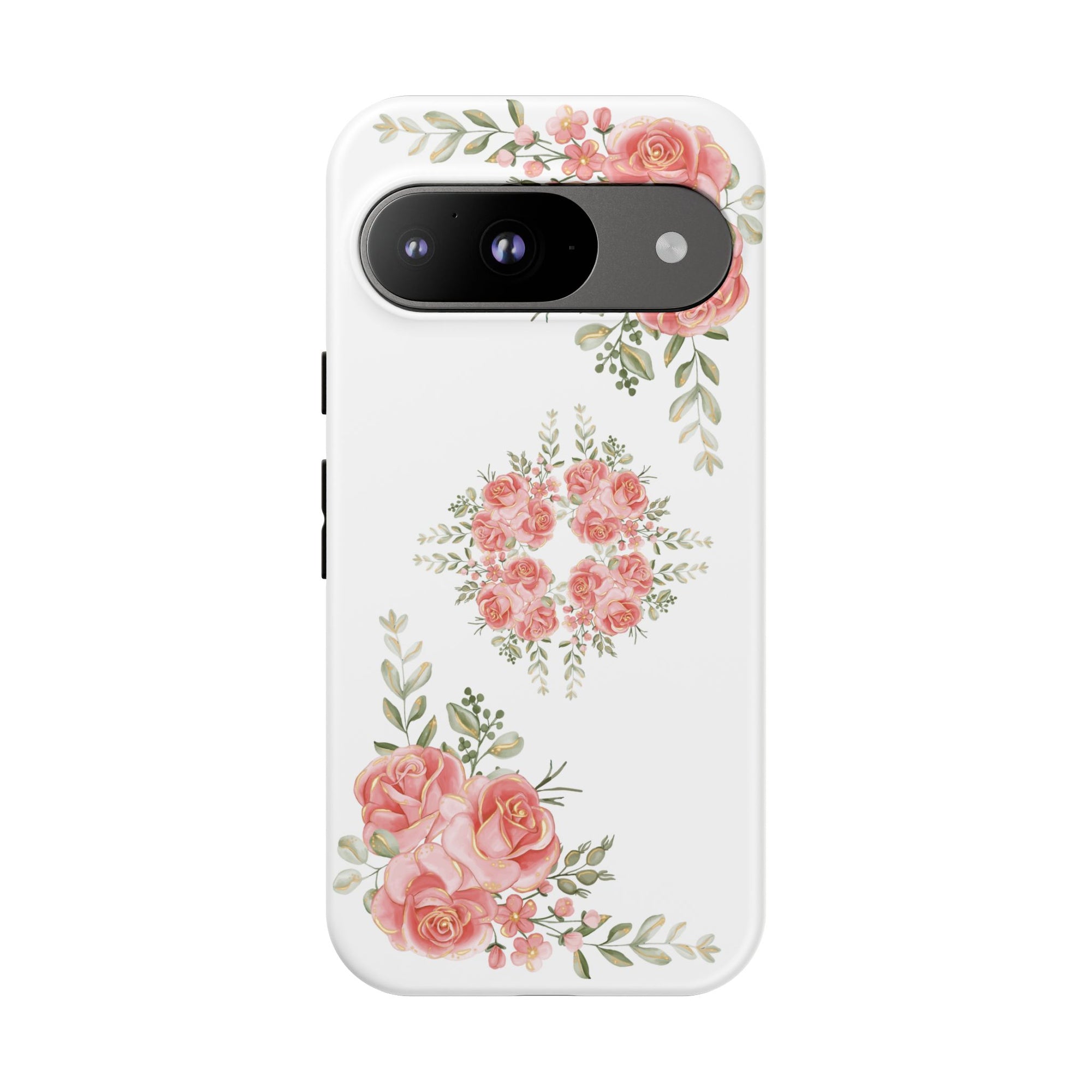Floral Phone Case, Tough iPhone Case, Rose Design Case, Gift for Her, Floral Phone Cover