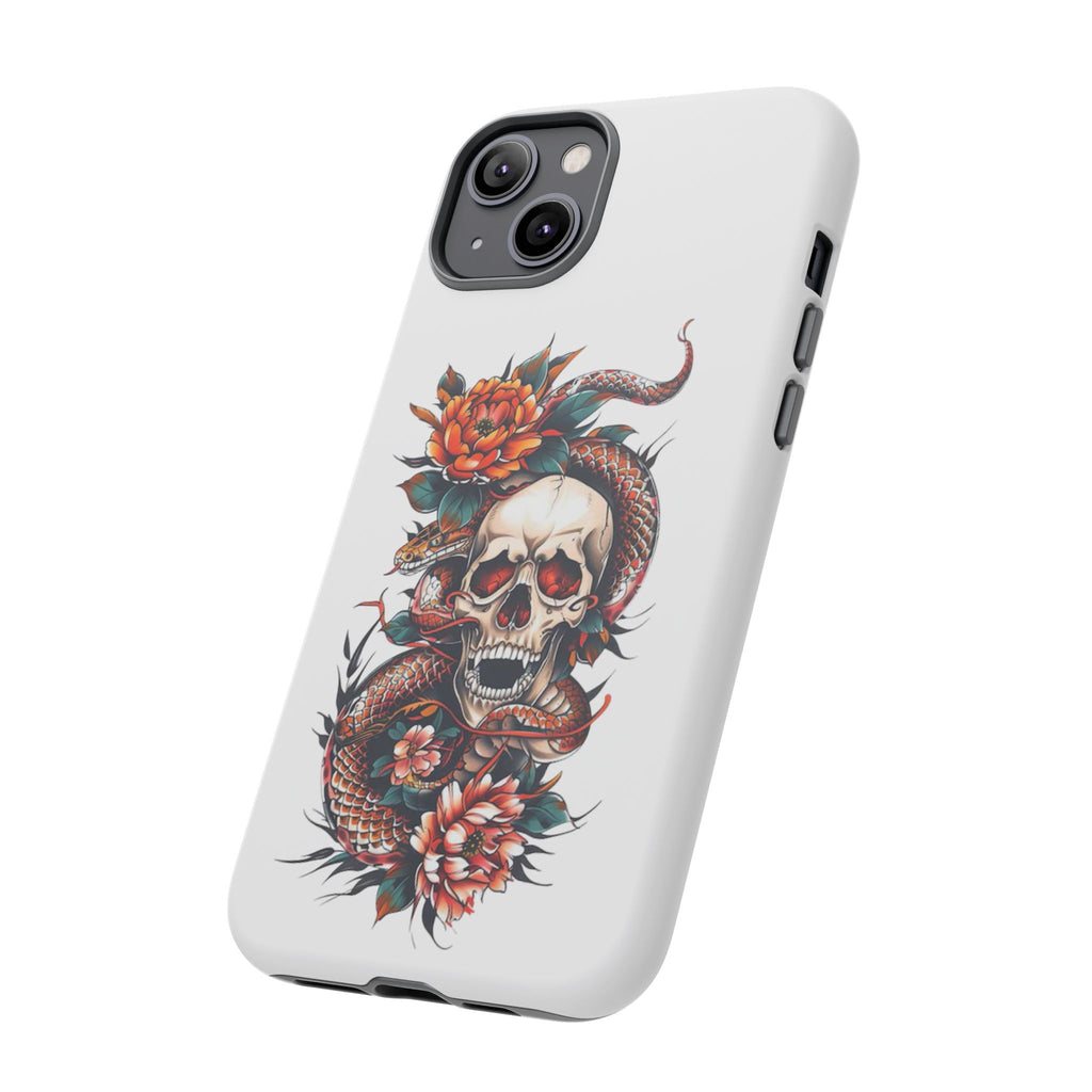 Tough Cases: Skull and Snake Phone Cases, Edgy Accessories, Alternative Fashion, Quirky Gift Ideas, Gothic Style