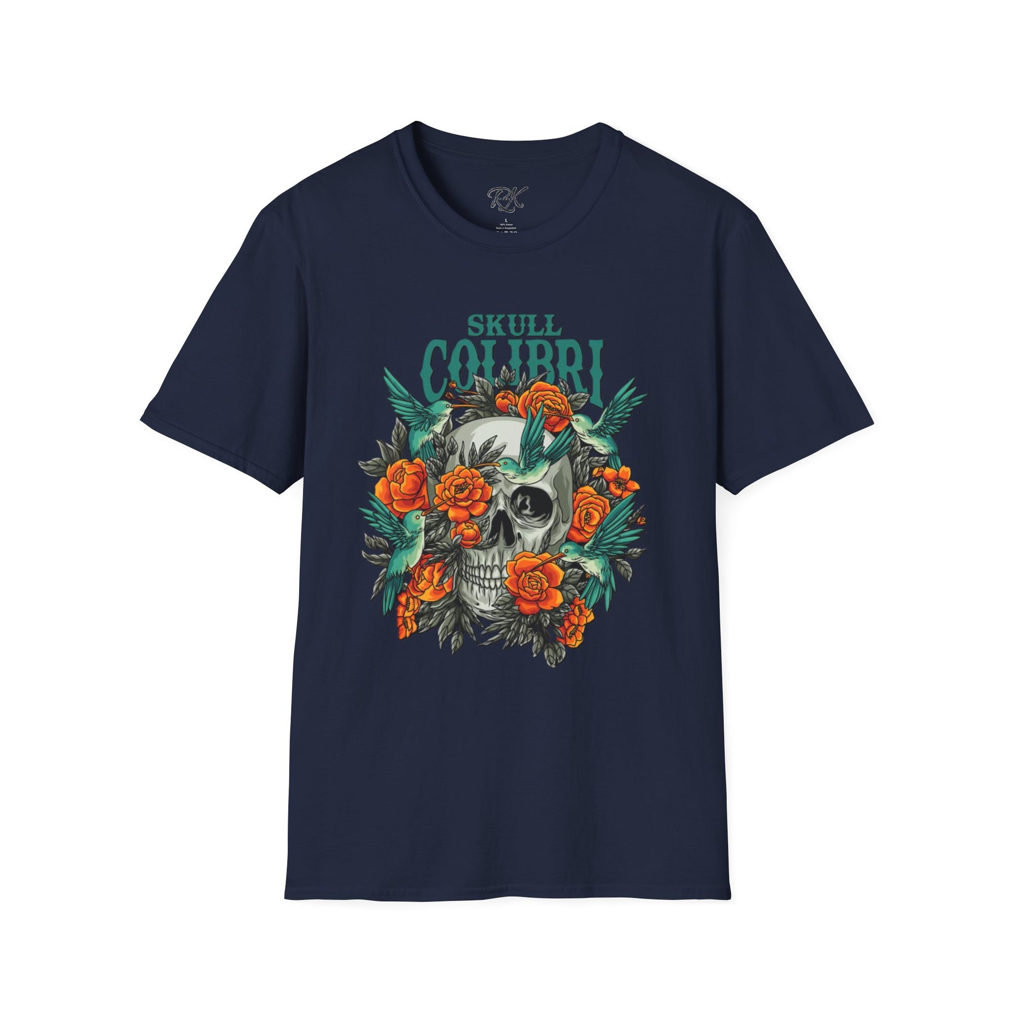 Skull & Roses Unisex T-Shirt, Casual Graphic Tee, Boho Shirt, Unique Gift, Festival Wear, Everyday Style
