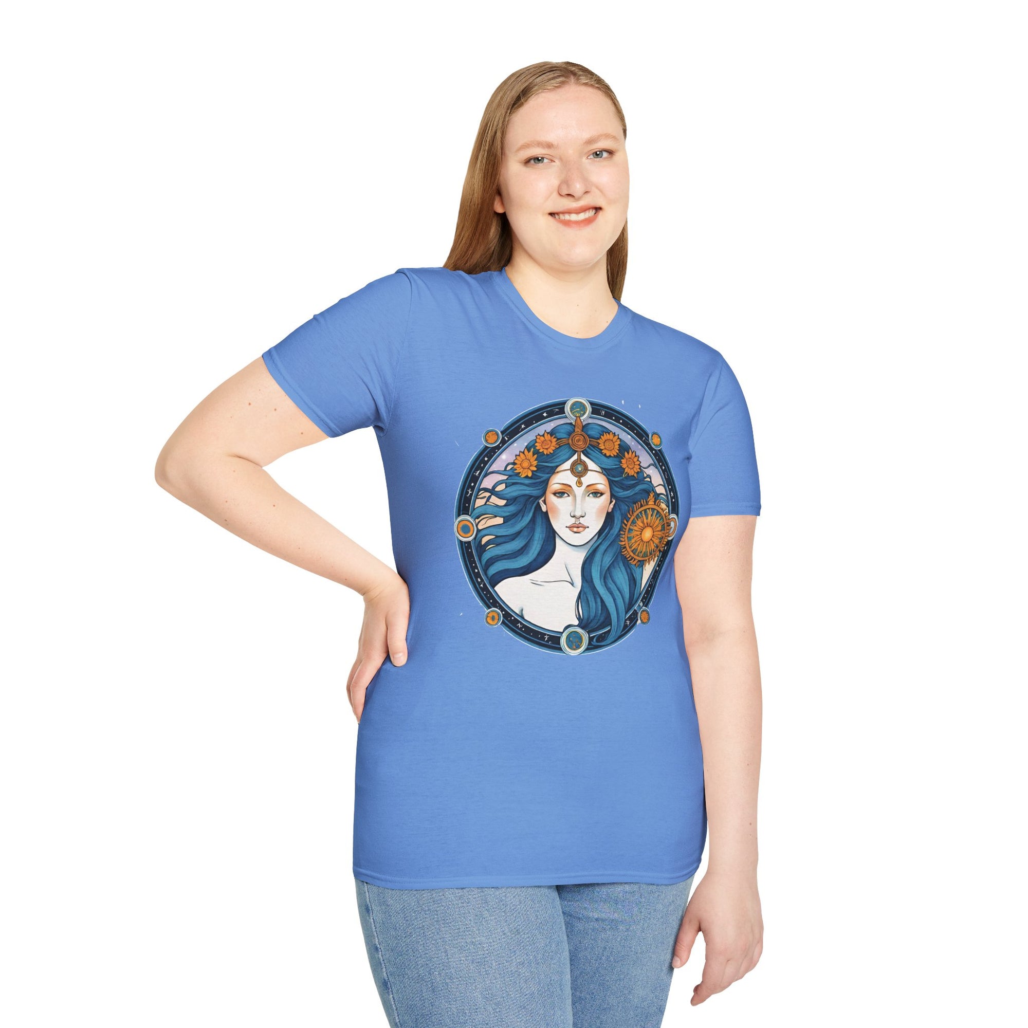 Celestial Goddess Unisex T-Shirt, Bohemian Tee, Astrology Shirt, Gift for Her, Spiritual Fashion, Horoscope Apparel
