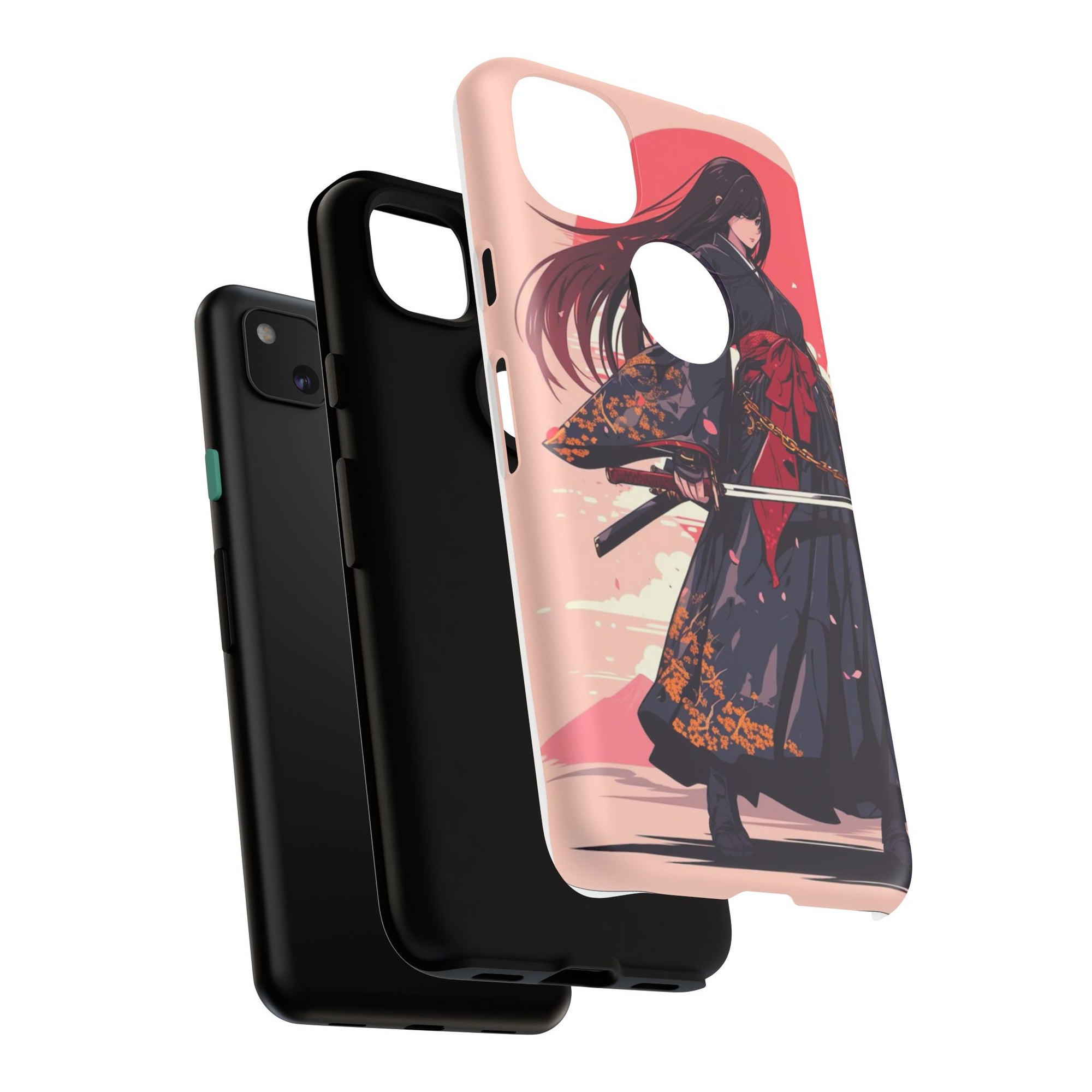 Stylish Phone Case with Warrior Design, Tough Phone Cover for Anime Lovers, Gift for Gamers, Cute Phone Accessories, Unique Tech Gifts
