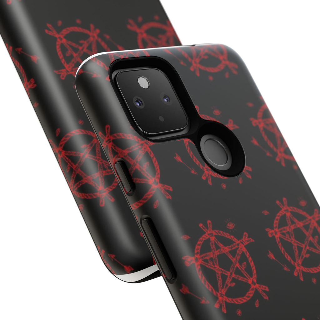 Anarchist iPhone Case, Tough Phone Cover, Punk Style Accessory, Unique Gift for Rebels, Goth Aesthetic Phone Case