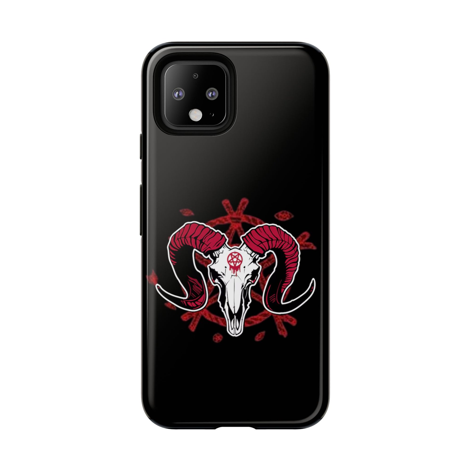 Tough Cases: Dark Aesthetic Phone Case, Gothic Phone Cover, Unique Gift for Him, Occult Design, Animal Skull Artwork, Halloween Decor
