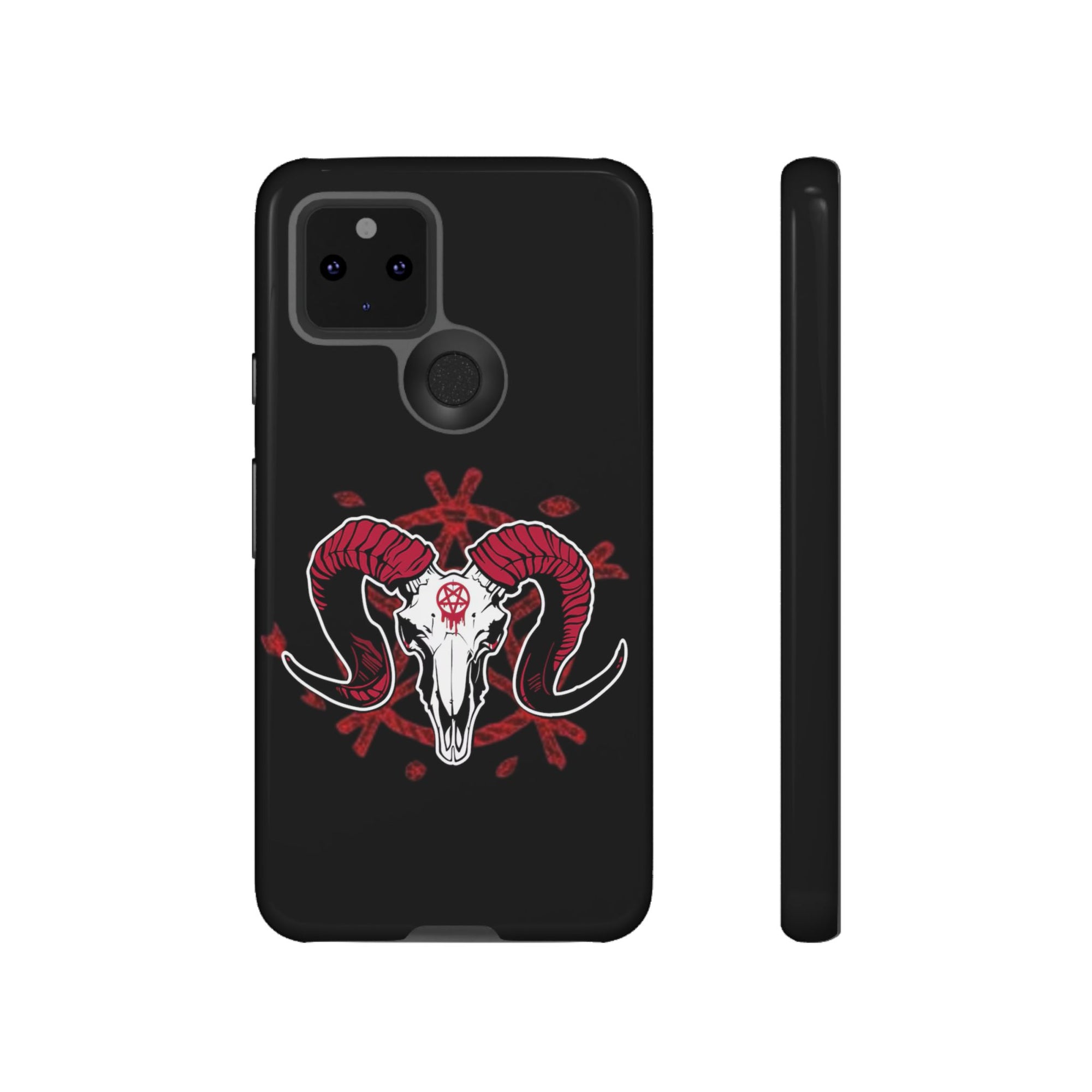 Tough Cases: Dark Aesthetic Phone Case, Gothic Phone Cover, Unique Gift for Him, Occult Design, Animal Skull Artwork, Halloween Decor