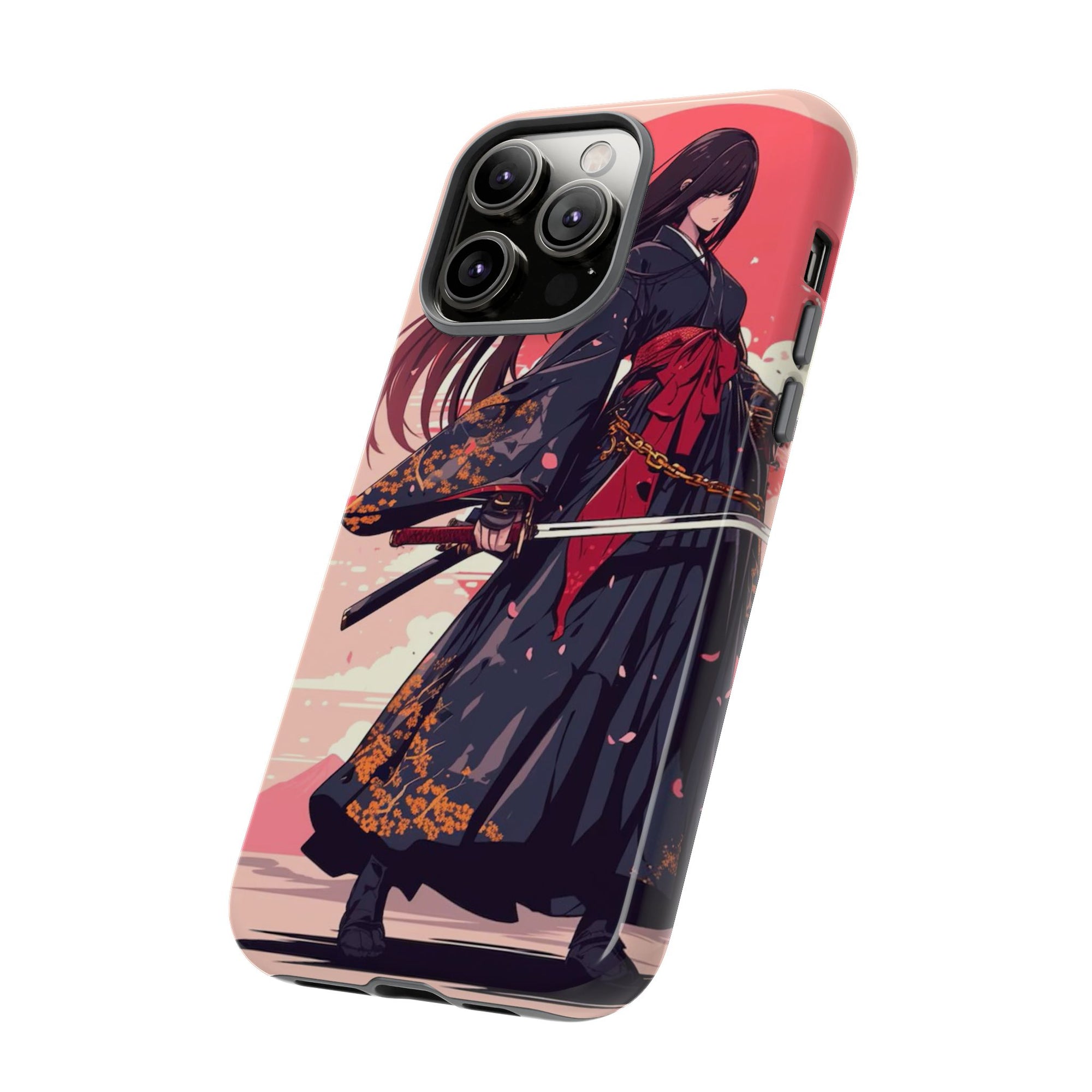 Stylish Phone Case with Warrior Design, Tough Phone Cover for Anime Lovers, Gift for Gamers, Cute Phone Accessories, Unique Tech Gifts