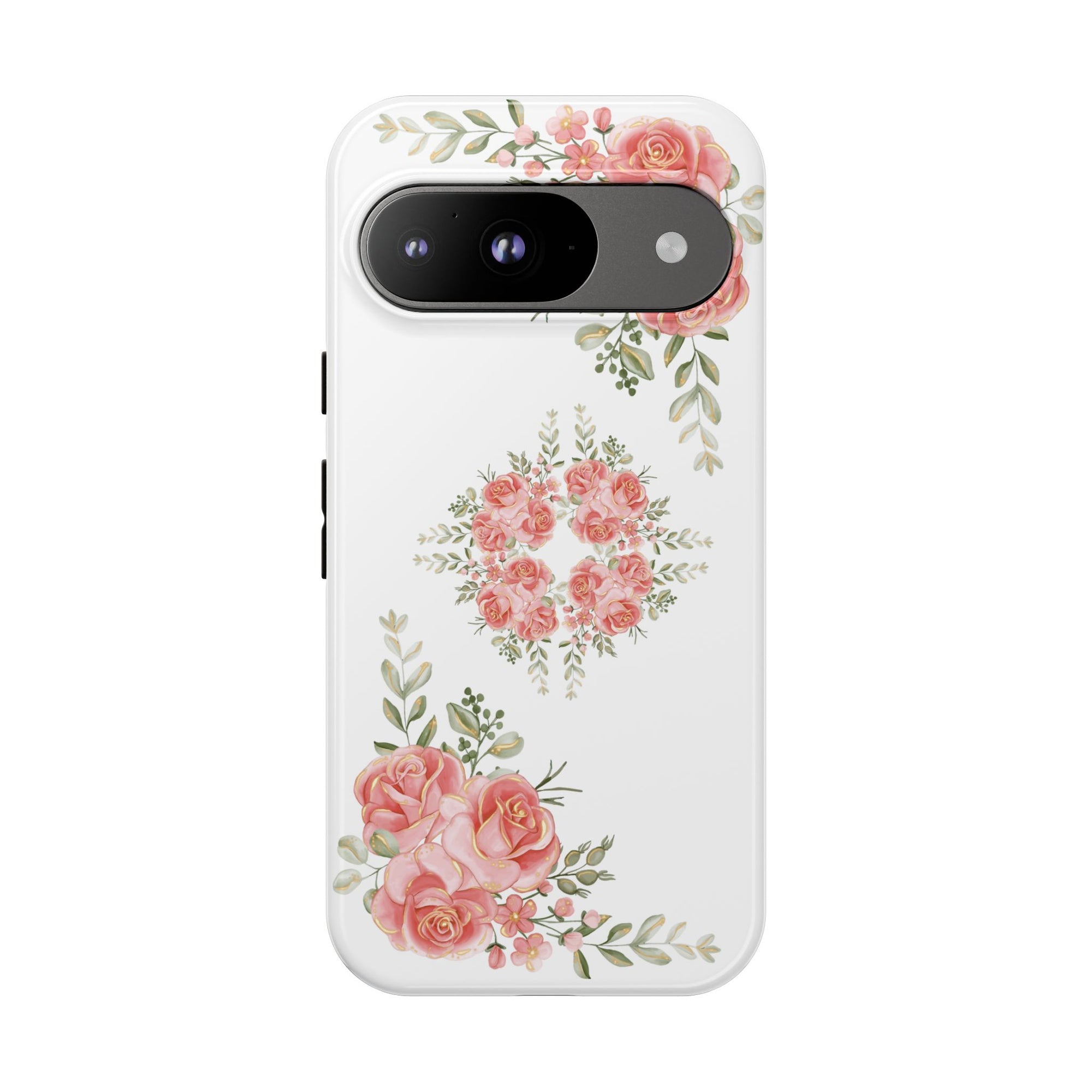 Floral Phone Case, Tough iPhone Case, Rose Design Case, Gift for Her, Floral Phone Cover