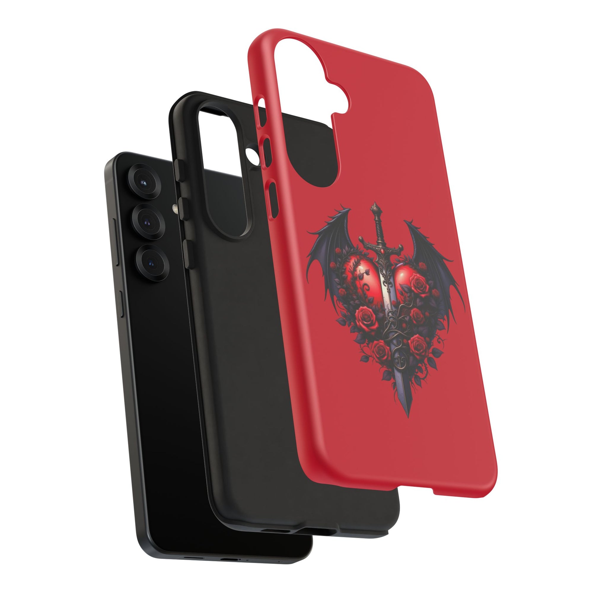 Tough Cases - Gothic Heart Phone Case, Edgy Accessories for Him, Unique Gifts for Her, Valentine's Day, Birthday, Artsy Phone Cover