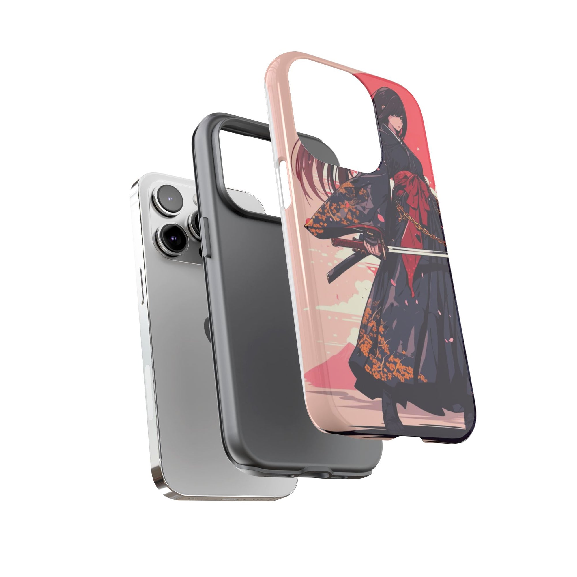 Stylish Phone Case with Warrior Design, Tough Phone Cover for Anime Lovers, Gift for Gamers, Cute Phone Accessories, Unique Tech Gifts