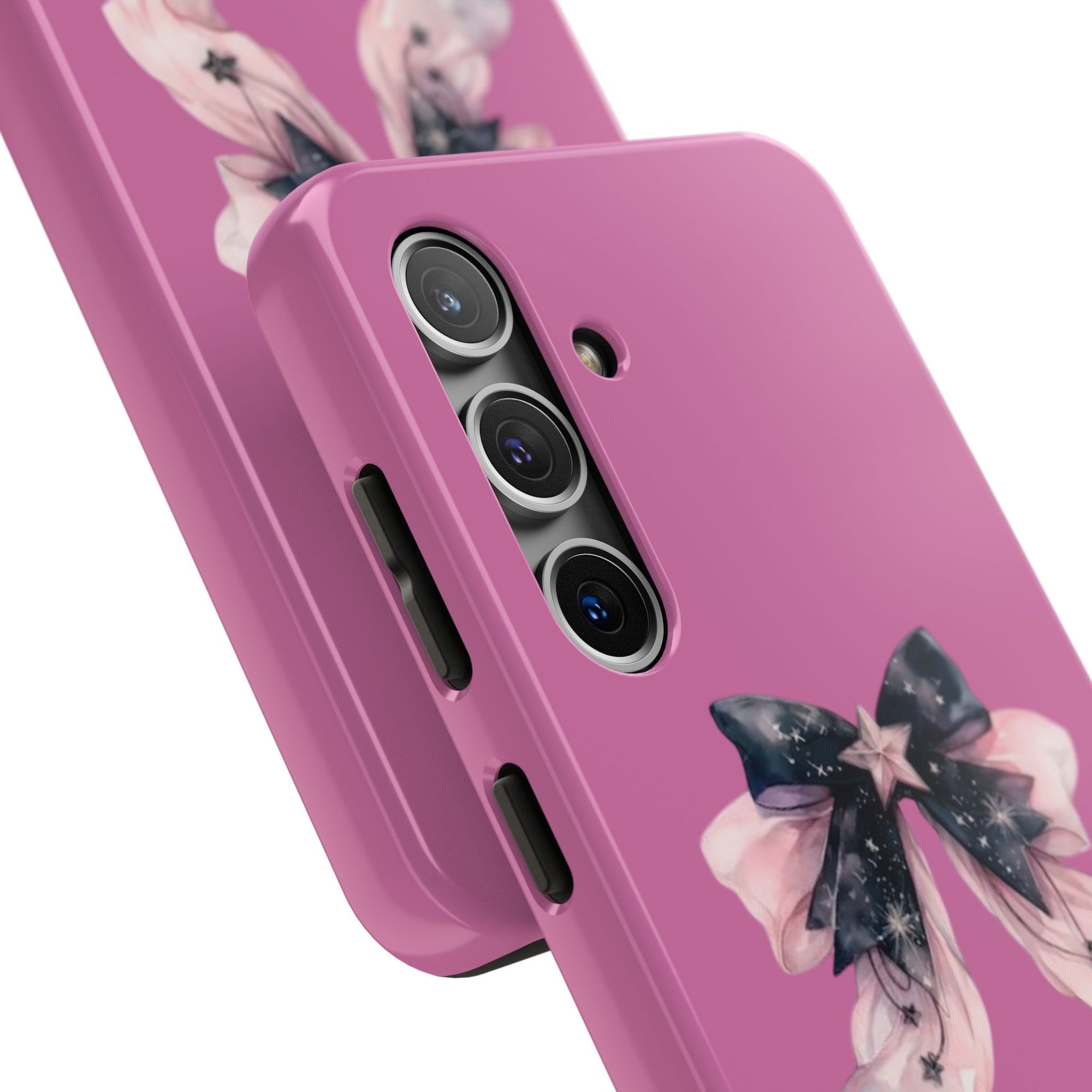 Pink Ribbon Tough Phone Cases, Galaxy Phone Covers, Chic Phone Protection, Ideal Gift for Her, Stylish Tech Accessories