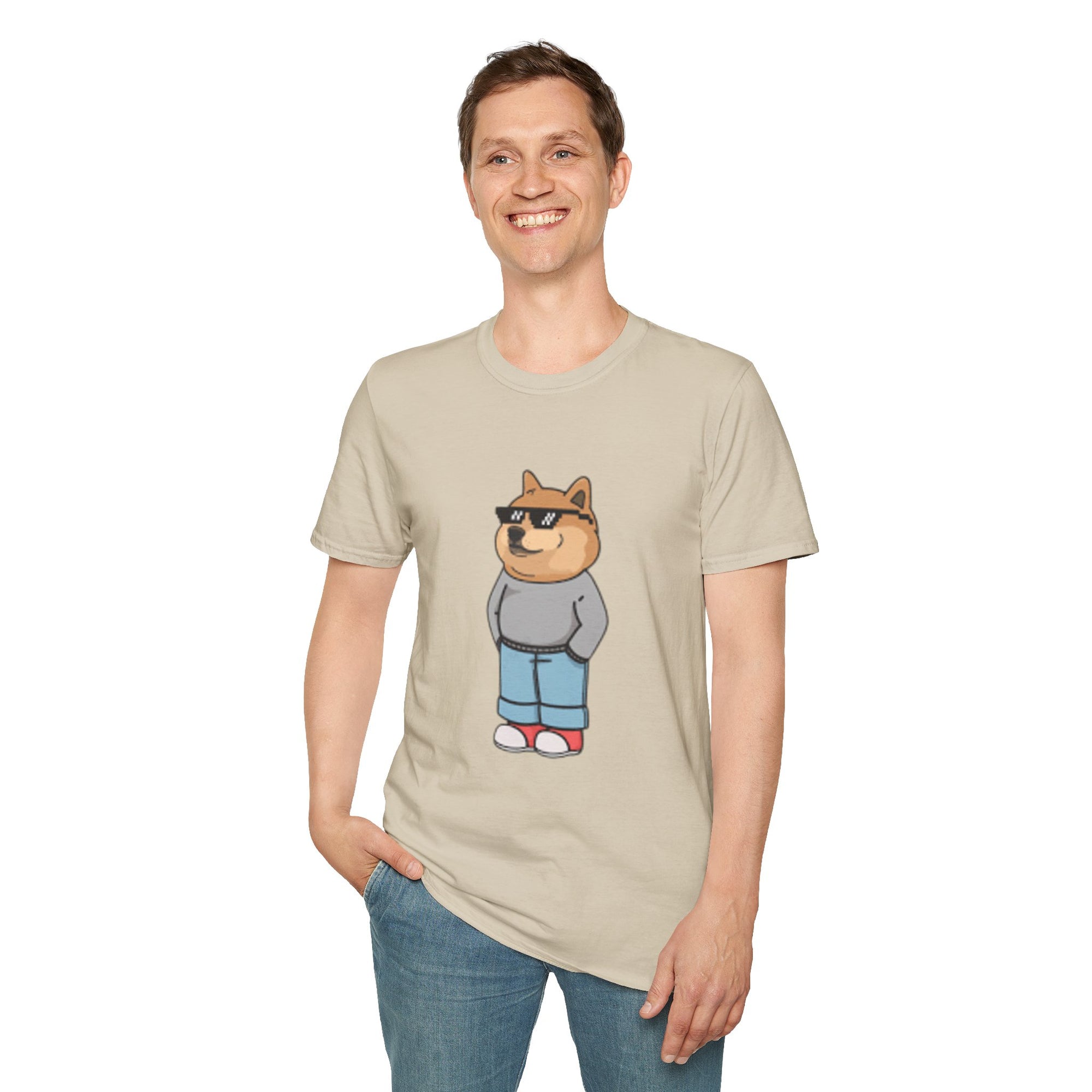 Cool Dog Graphic Tee | Unisex Softstyle T-Shirt, Funny Pet Lover Gift, Dog Dad Shirt, Casual Wear, Gift for Animal Lovers