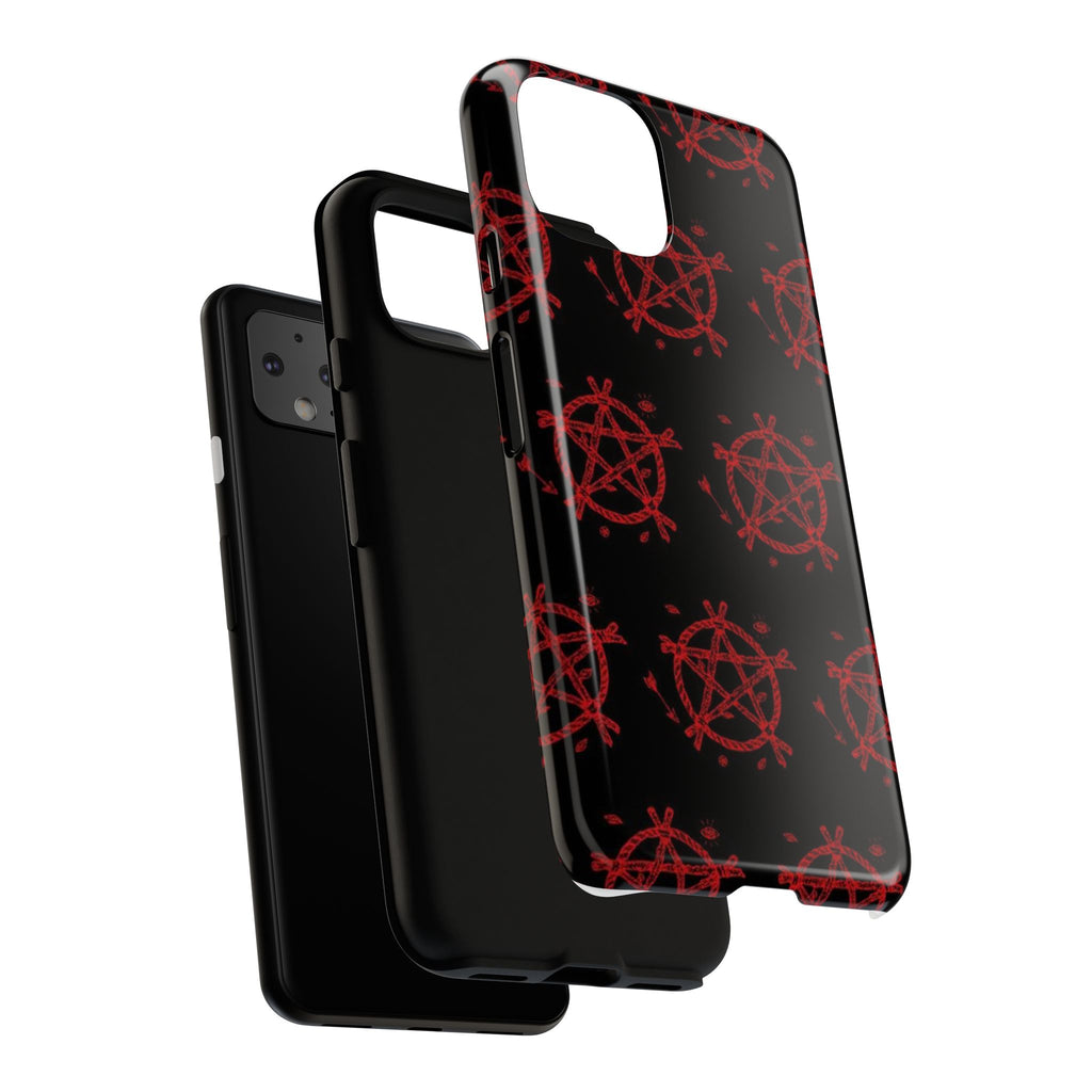 Anarchist iPhone Case, Tough Phone Cover, Punk Style Accessory, Unique Gift for Rebels, Goth Aesthetic Phone Case
