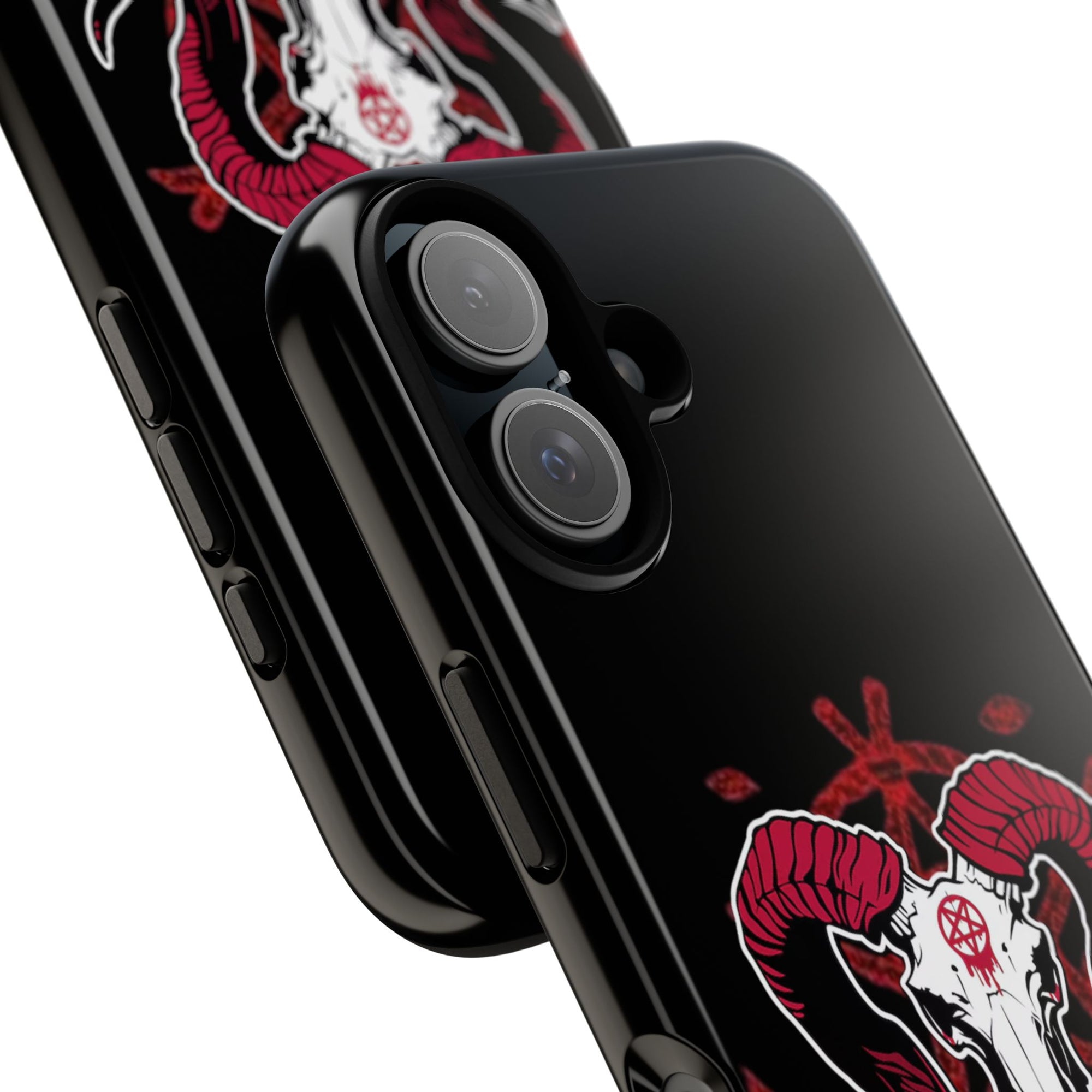 Tough Cases: Dark Aesthetic Phone Case, Gothic Phone Cover, Unique Gift for Him, Occult Design, Animal Skull Artwork, Halloween Decor