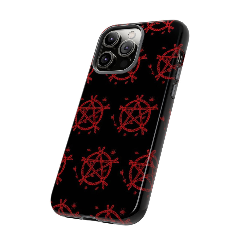 Anarchist iPhone Case, Tough Phone Cover, Punk Style Accessory, Unique Gift for Rebels, Goth Aesthetic Phone Case