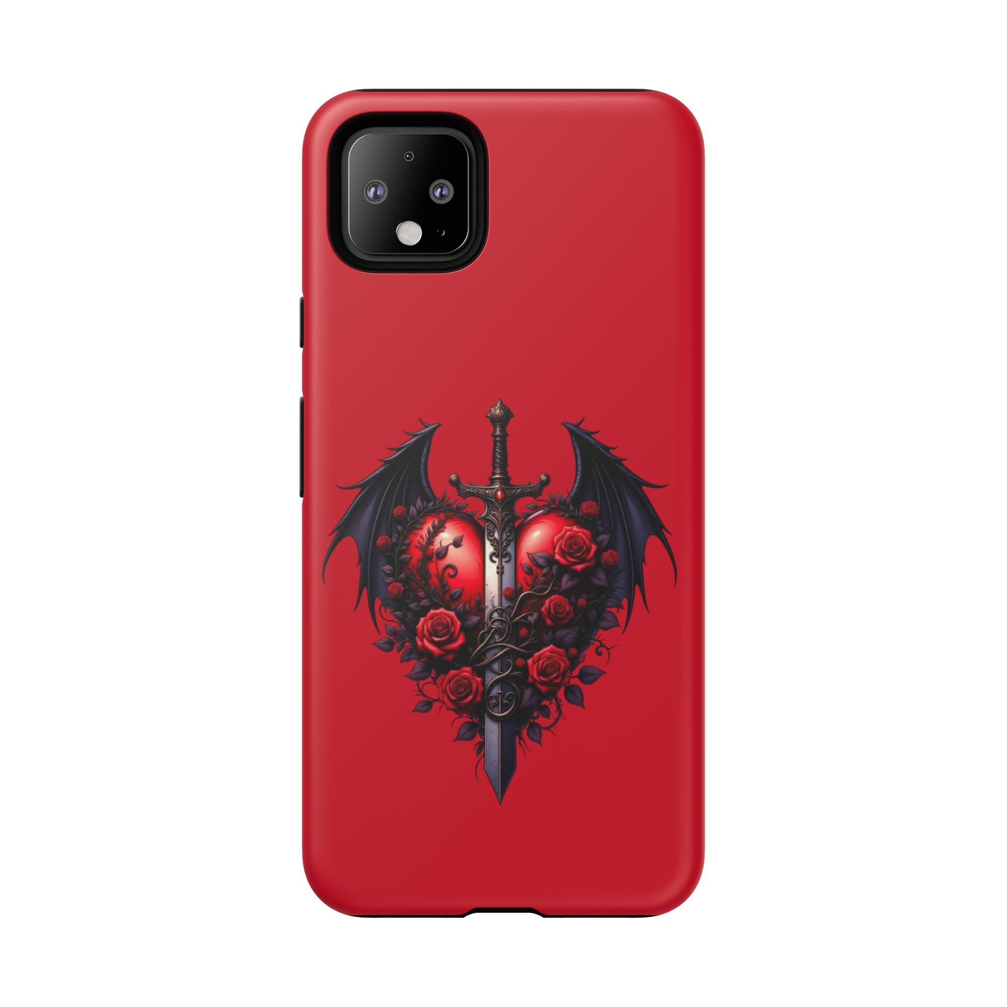 Tough Cases - Gothic Heart Phone Case, Edgy Accessories for Him, Unique Gifts for Her, Valentine's Day, Birthday, Artsy Phone Cover