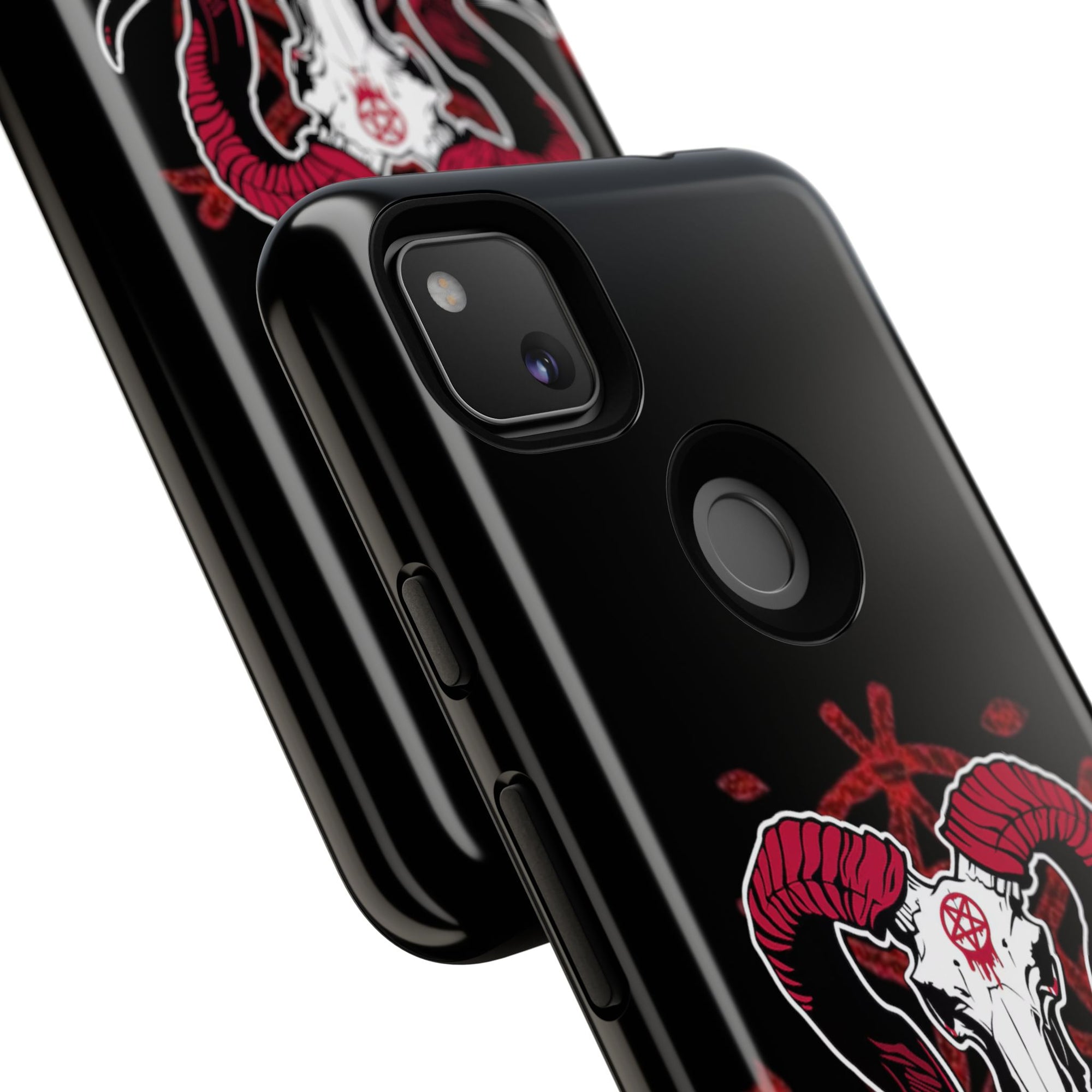 Tough Cases: Dark Aesthetic Phone Case, Gothic Phone Cover, Unique Gift for Him, Occult Design, Animal Skull Artwork, Halloween Decor