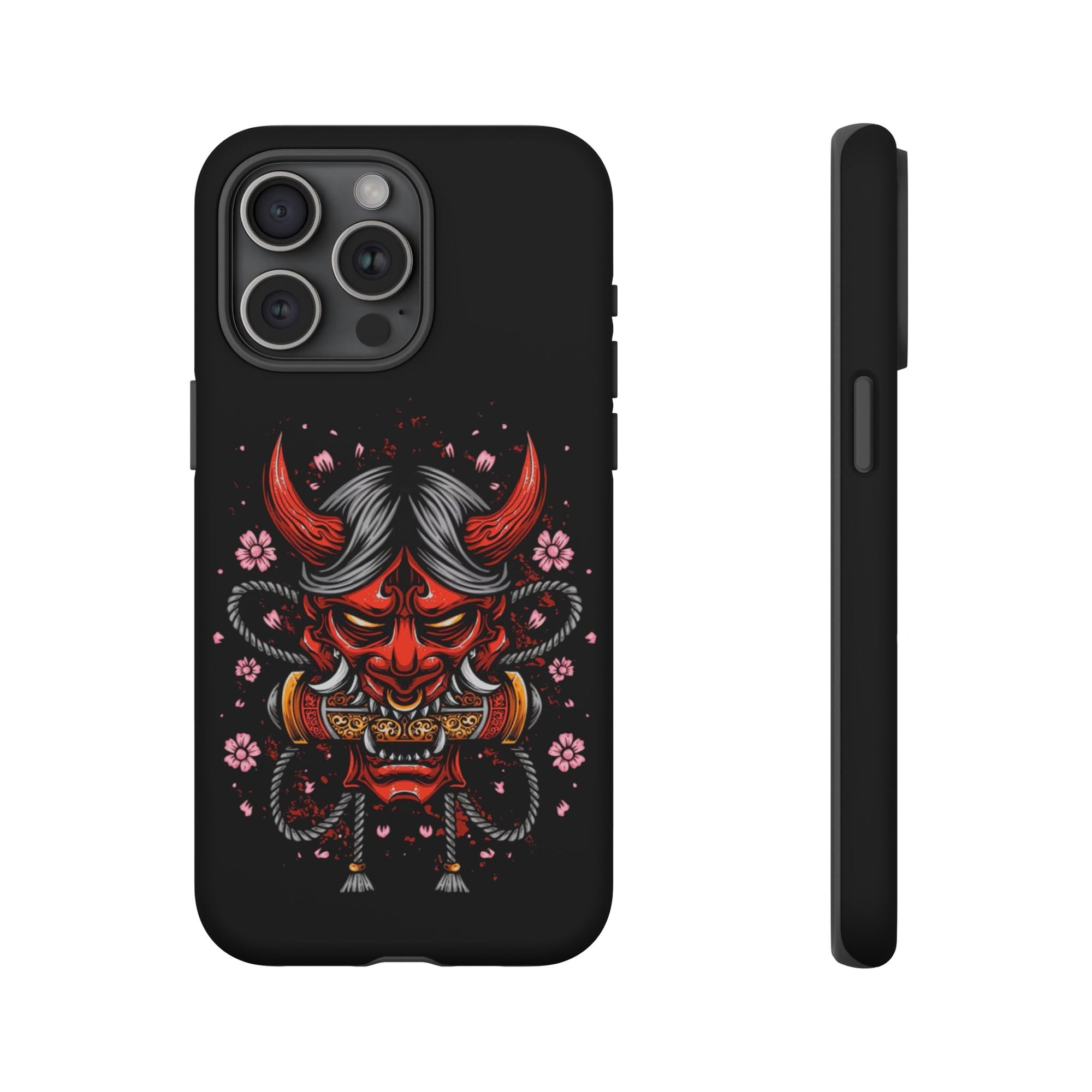 Tough Cases: Fierce Demon Phone Case, Edgy Phone Cover, Protect Your Device, Gift for Anime Fans, Unique Artwork Case