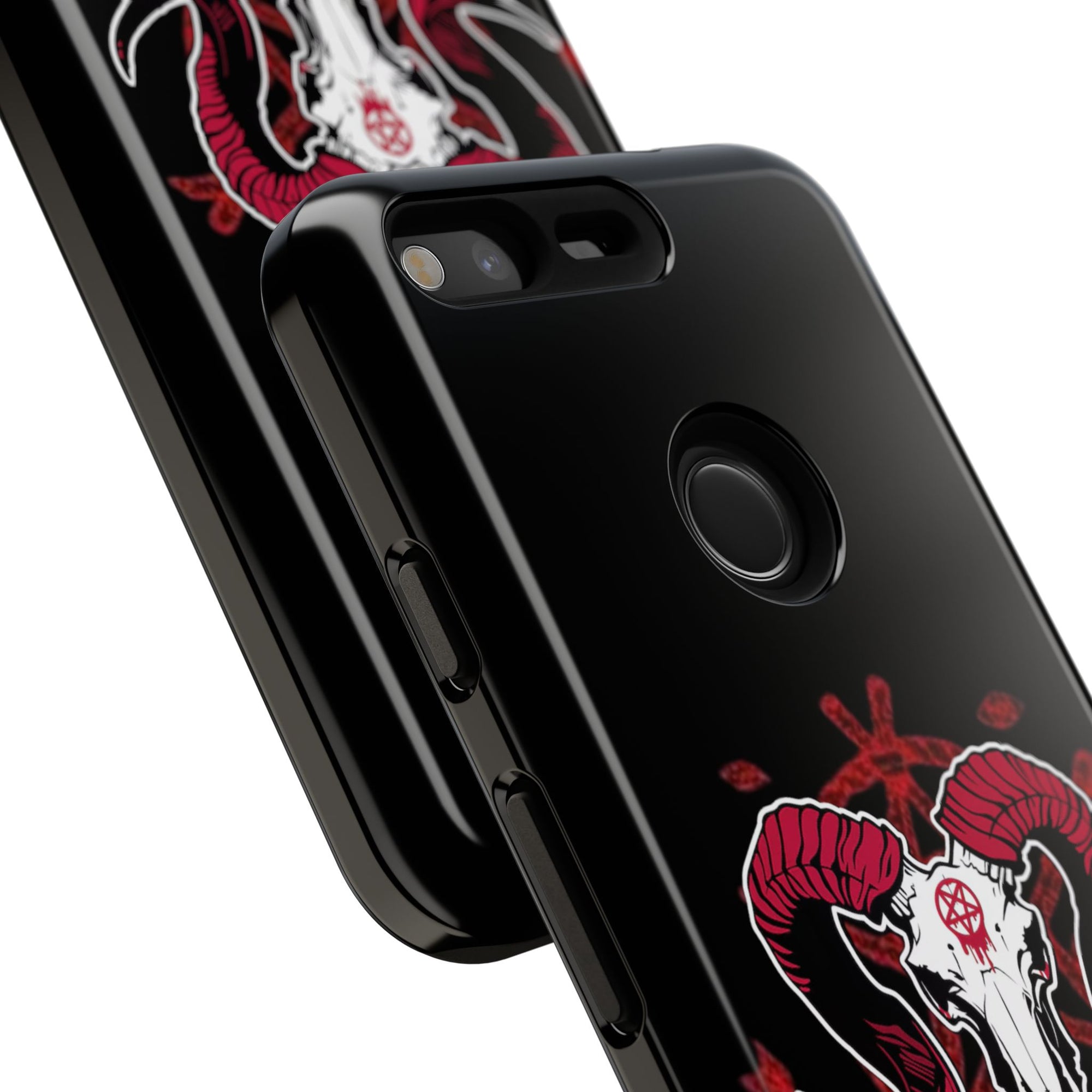 Tough Cases: Dark Aesthetic Phone Case, Gothic Phone Cover, Unique Gift for Him, Occult Design, Animal Skull Artwork, Halloween Decor