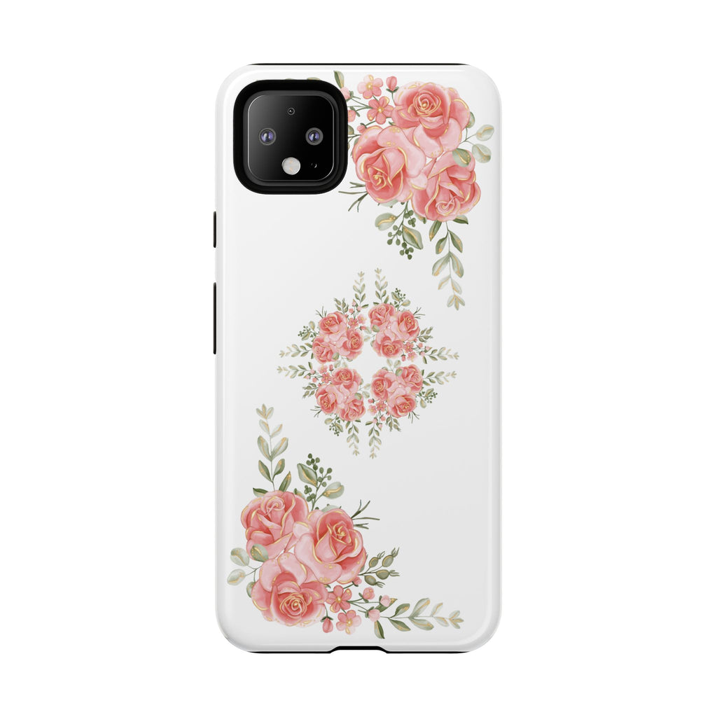 Floral Phone Case, Tough iPhone Case, Rose Design Case, Gift for Her, Floral Phone Cover