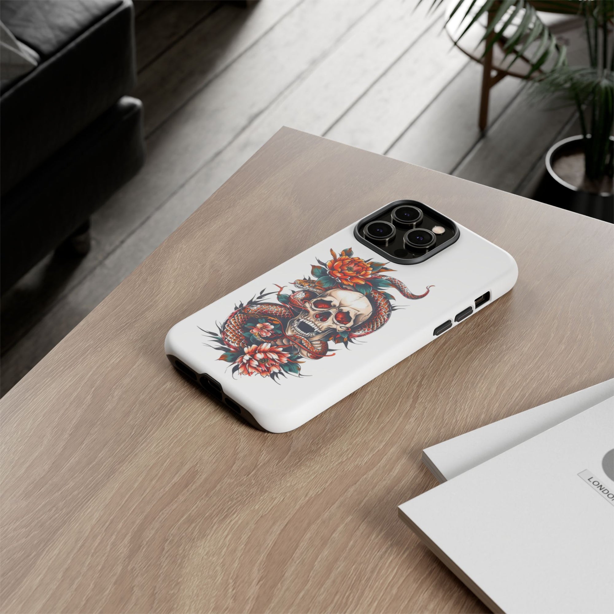Tough Cases: Skull and Snake Phone Cases, Edgy Accessories, Alternative Fashion, Quirky Gift Ideas, Gothic Style