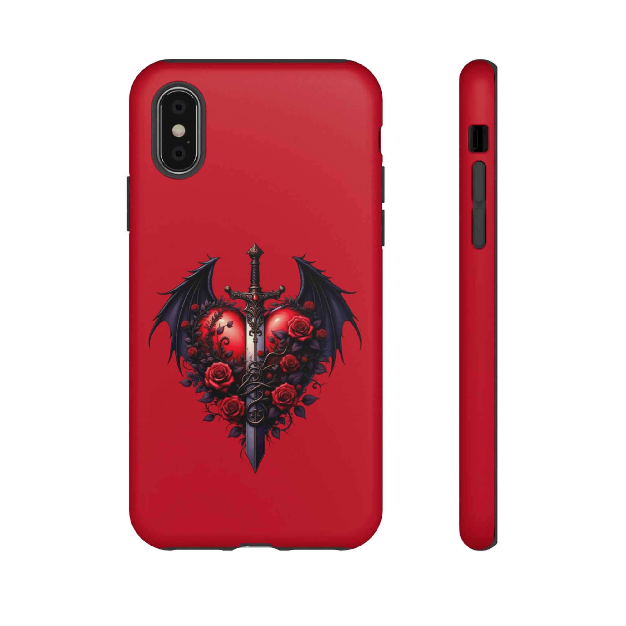 Tough Cases - Gothic Heart Phone Case, Edgy Accessories for Him, Unique Gifts for Her, Valentine's Day, Birthday, Artsy Phone Cover