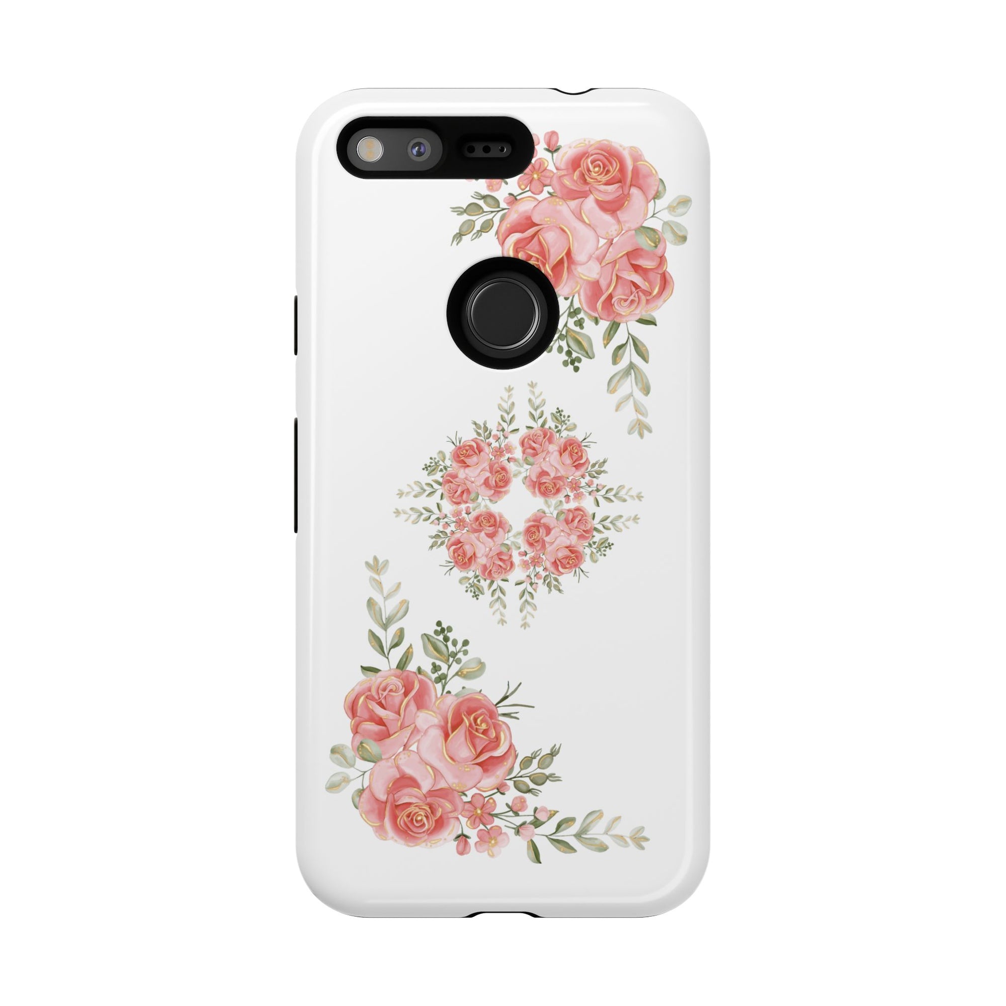 Floral Phone Case, Tough iPhone Case, Rose Design Case, Gift for Her, Floral Phone Cover
