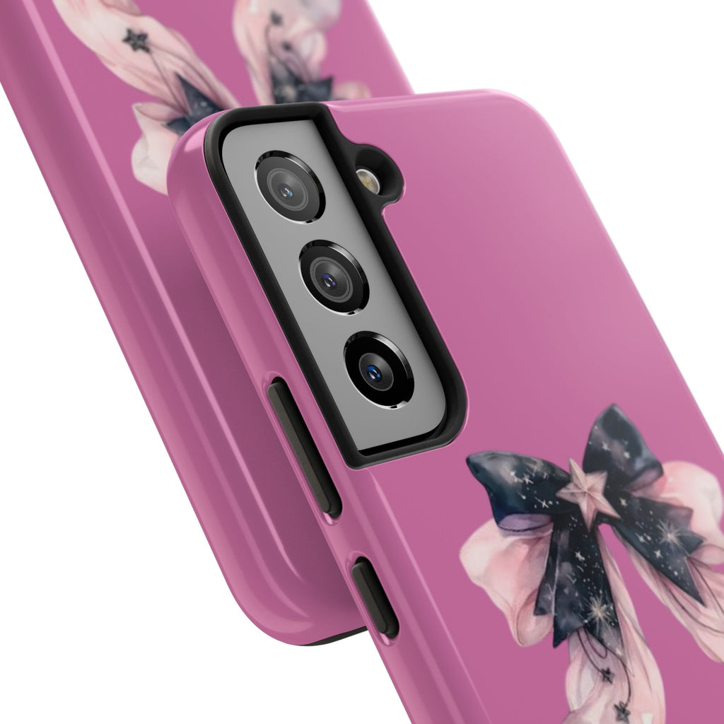 Pink Ribbon Tough Phone Cases, Galaxy Phone Covers, Chic Phone Protection, Ideal Gift for Her, Stylish Tech Accessories