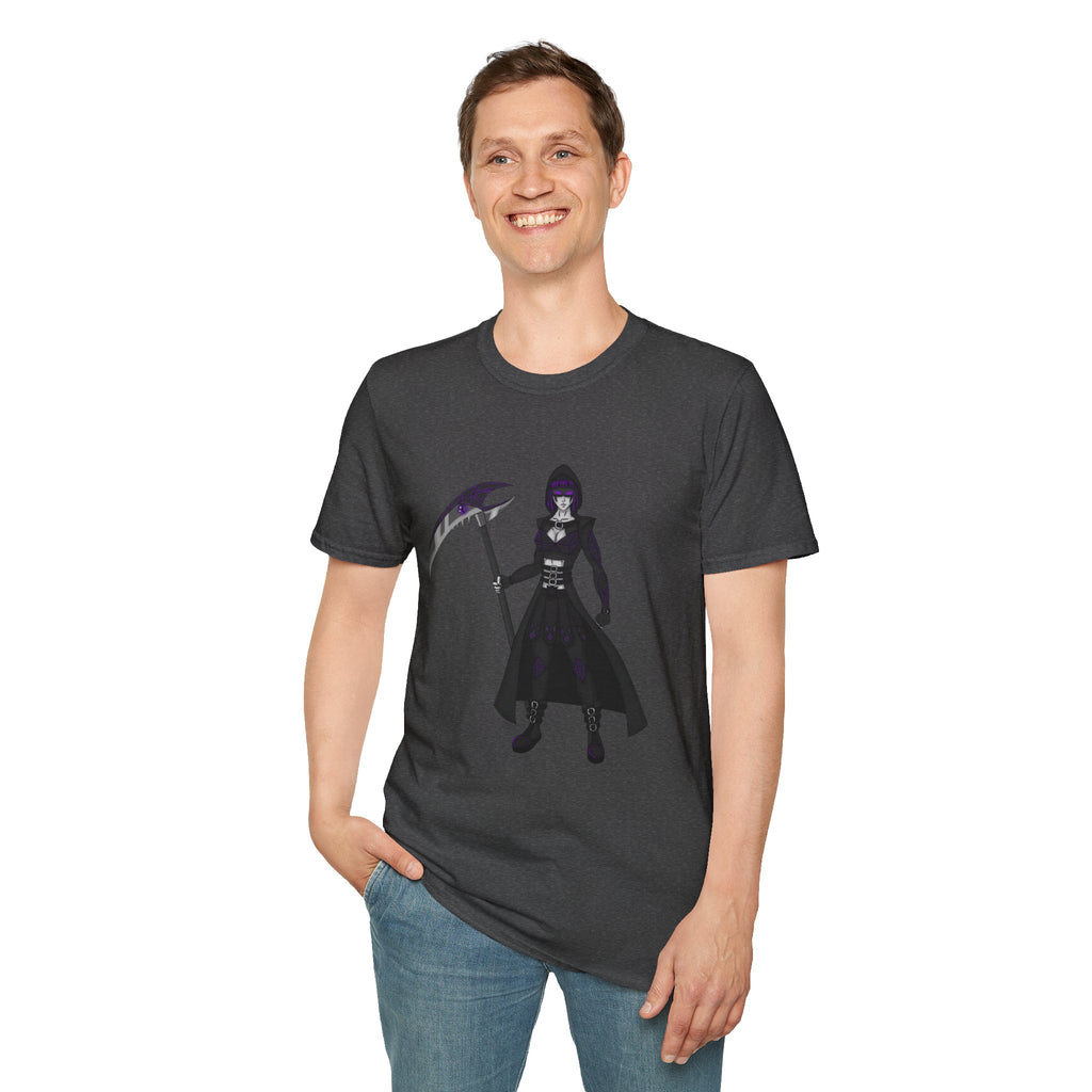 Gothic Fantasy T-Shirt, Unisex Softstyle Tee, Halloween Costume, Creepy Graphic Tee, Gift for Gamers, Unique Graphic Shirt