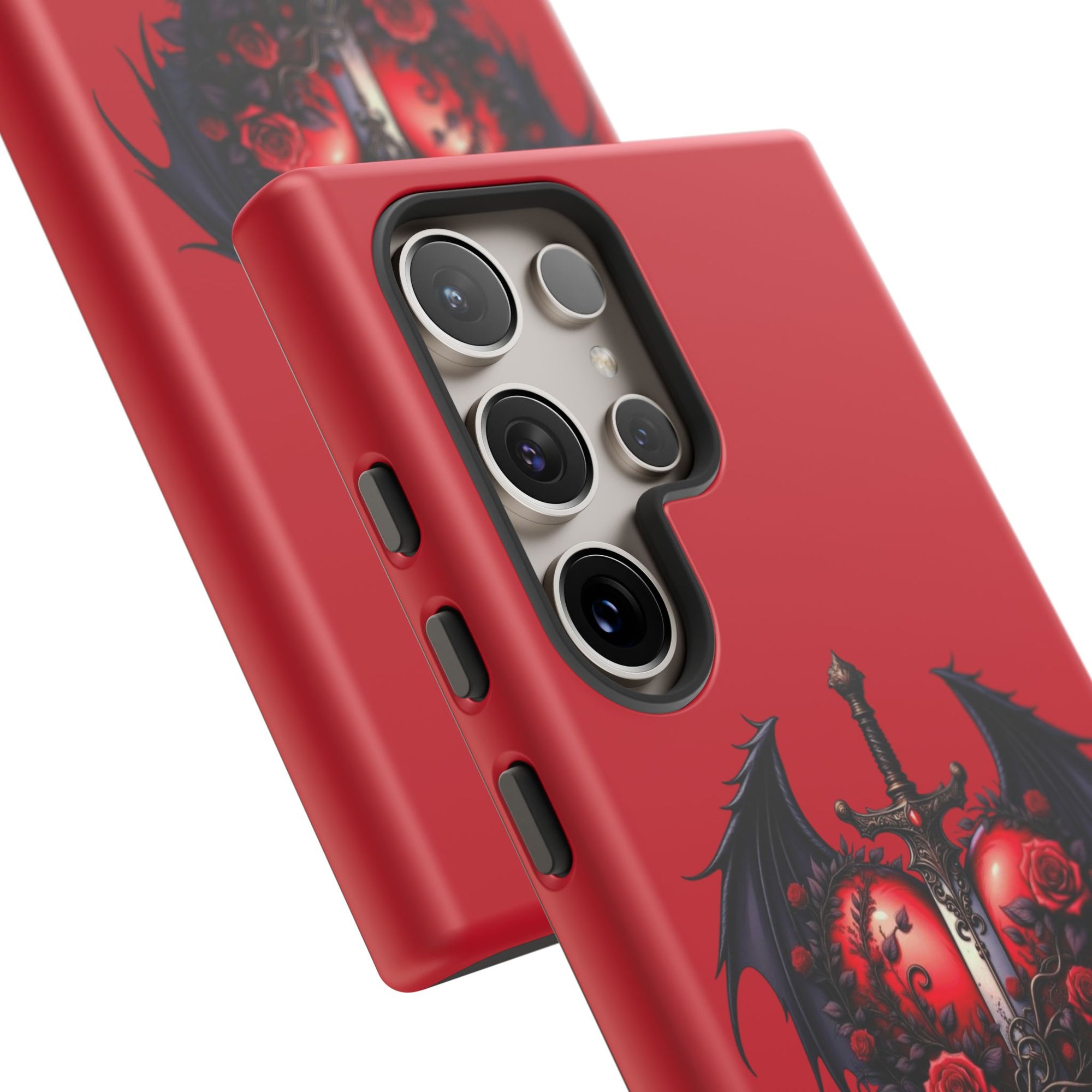 Tough Cases - Gothic Heart Phone Case, Edgy Accessories for Him, Unique Gifts for Her, Valentine's Day, Birthday, Artsy Phone Cover